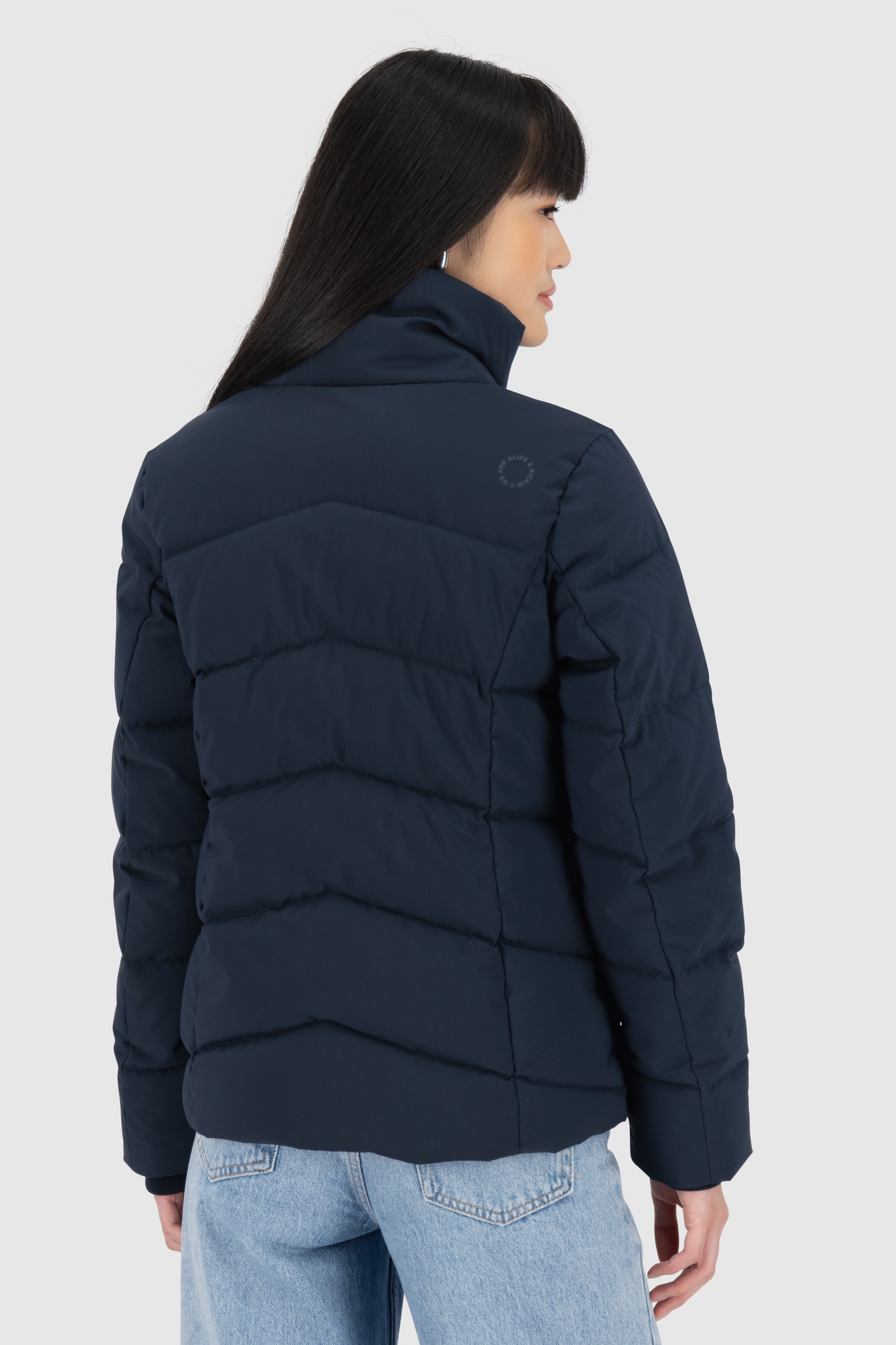 Alife & Kickin Winterjacke »Damen NellAK A«, ohne Kapuze, Figurbetont mit schrägem Reißverschluss und hohem gefütterten Kragen