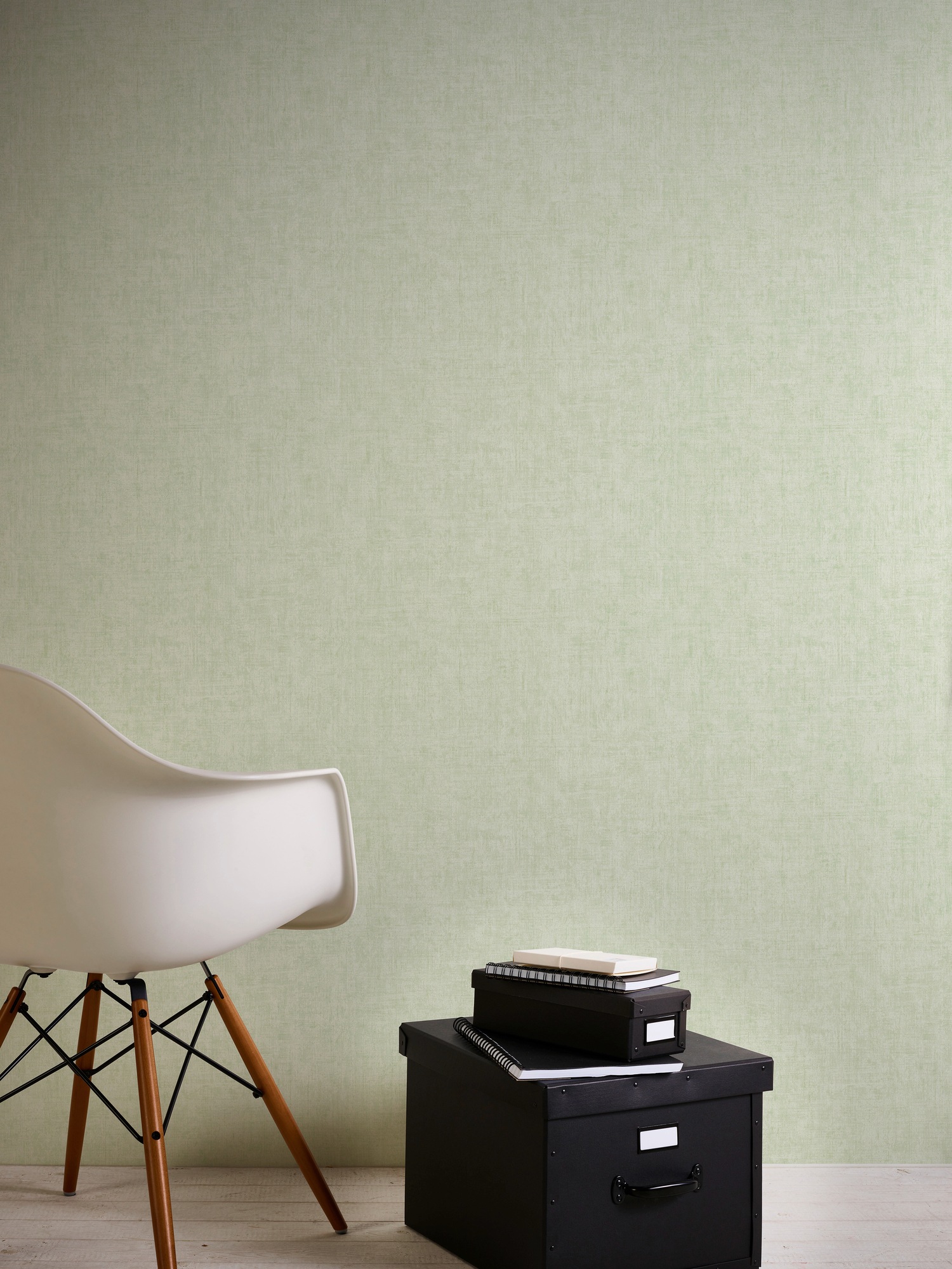 A.S. Création Vliestapete »Greenery Uni in Vintage Optik«, uni-einfarbig-unifarben, Uni Tapete einfarbig Tapeten Wohnzimmer Schlafzimmer Küche modern Büro