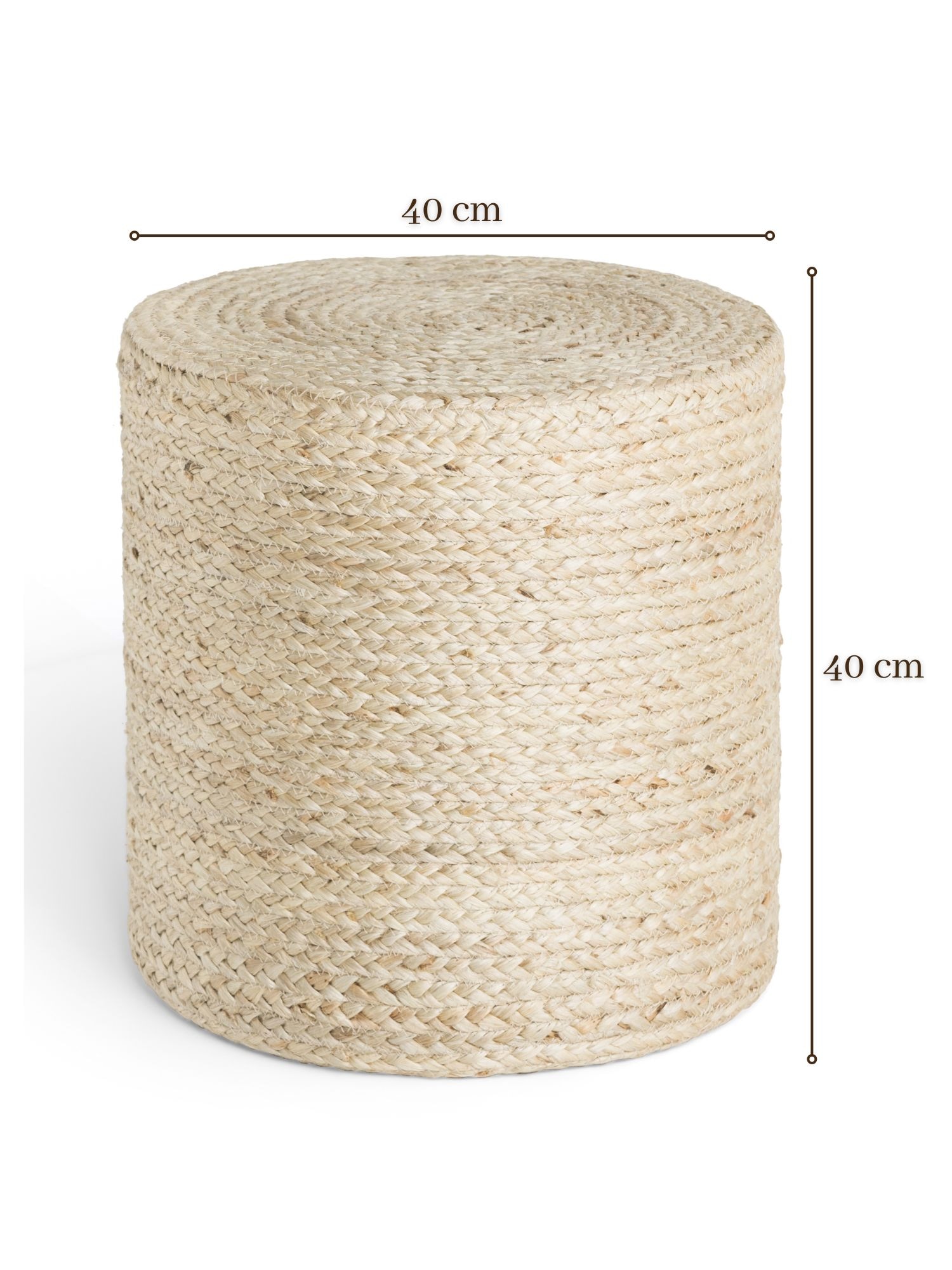 HANSE Home Pouf »Jutta, Jute«, (1 St.), Jute, Natur, Wohnzimmer, Esszimmer, Schlafzimmer, Flur, Modern, Boho