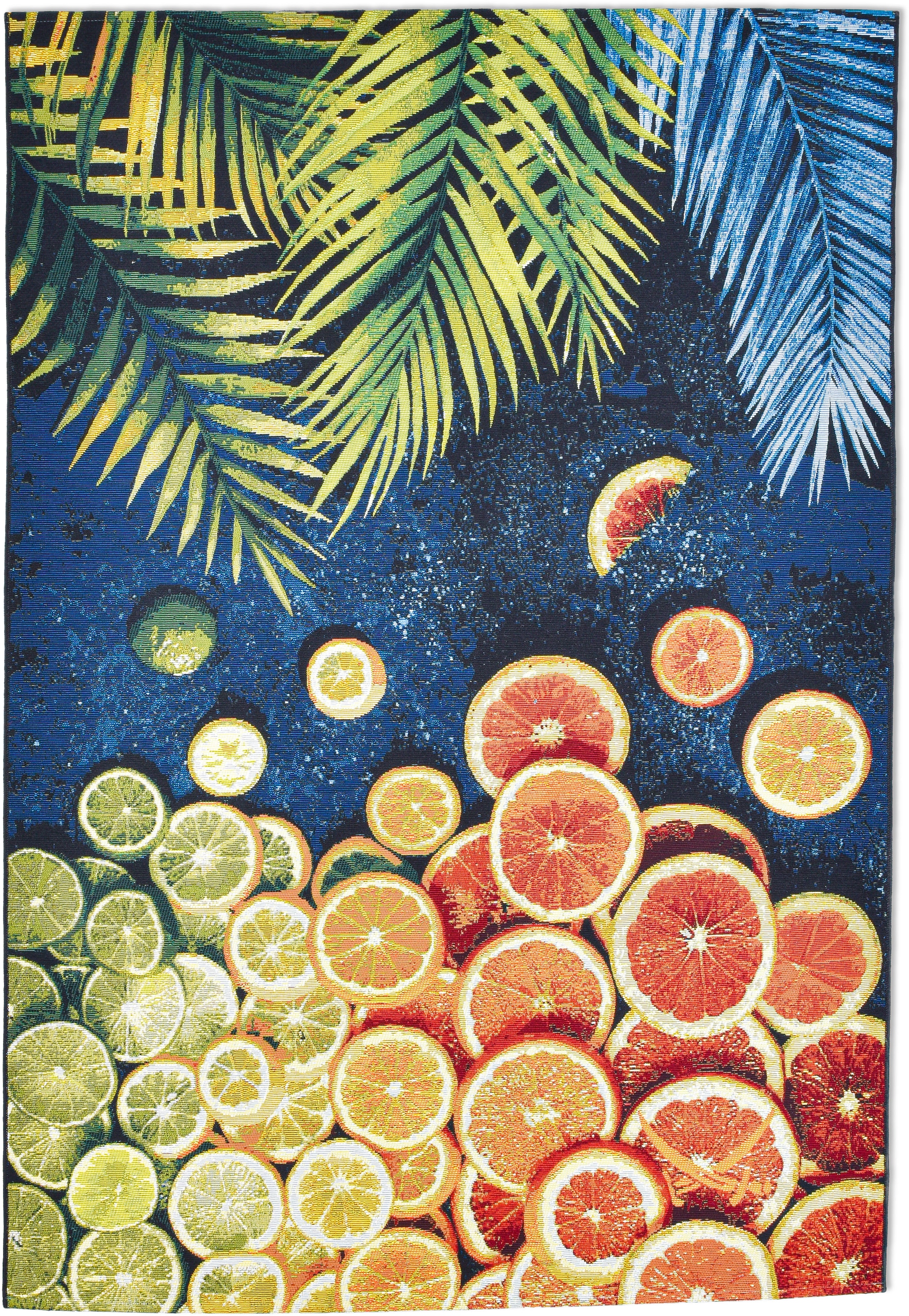 Sansibar Teppich »Rantum Beach 004« rechteckig 5 mm Höhe Flachgewebe, modernes Sommer Design, In- und Outdoor geeignet