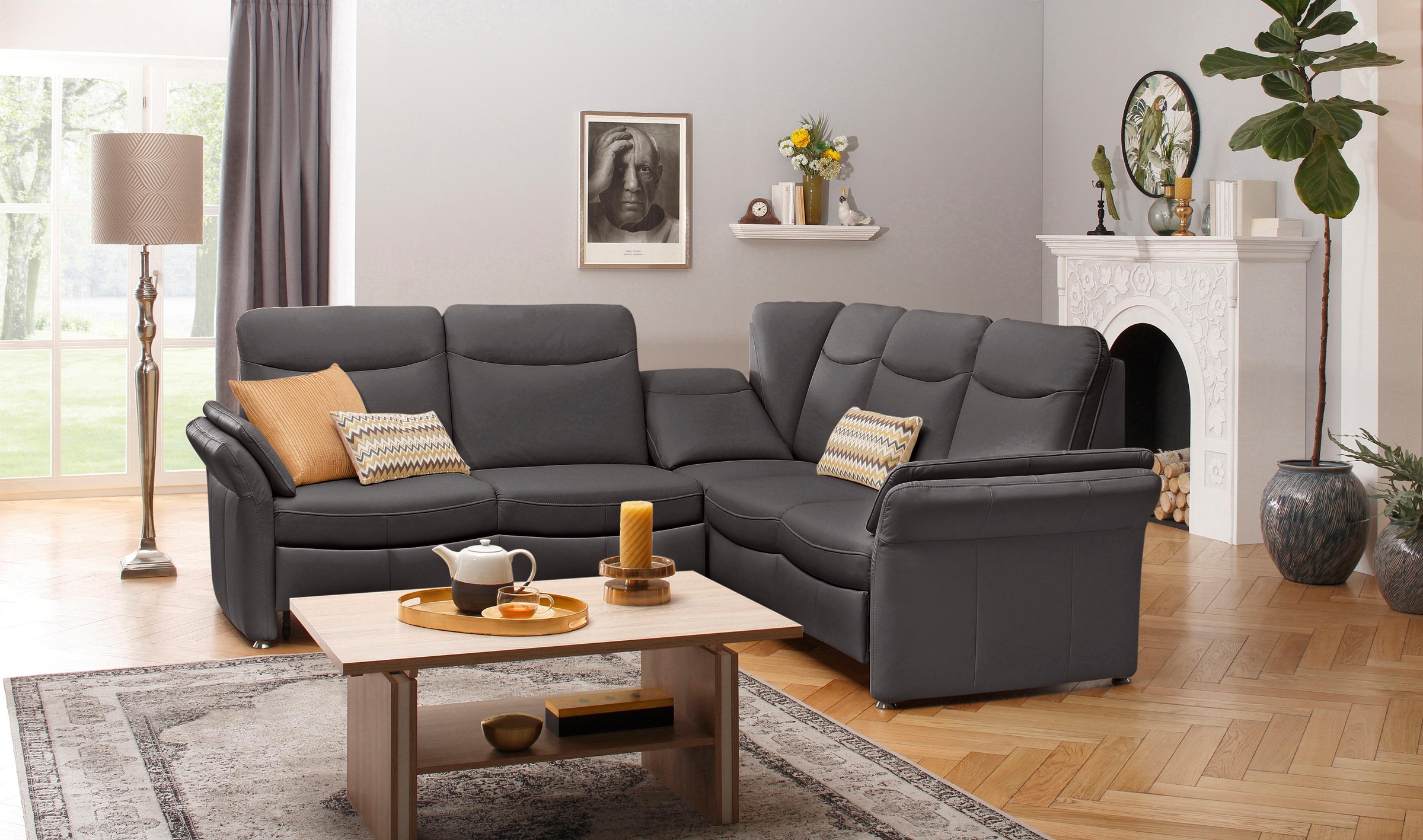 Home affaire Ecksofa »Tahoma L-Form«, mit Armlehnfunktion, wahlweise Bettfu günstig online kaufen