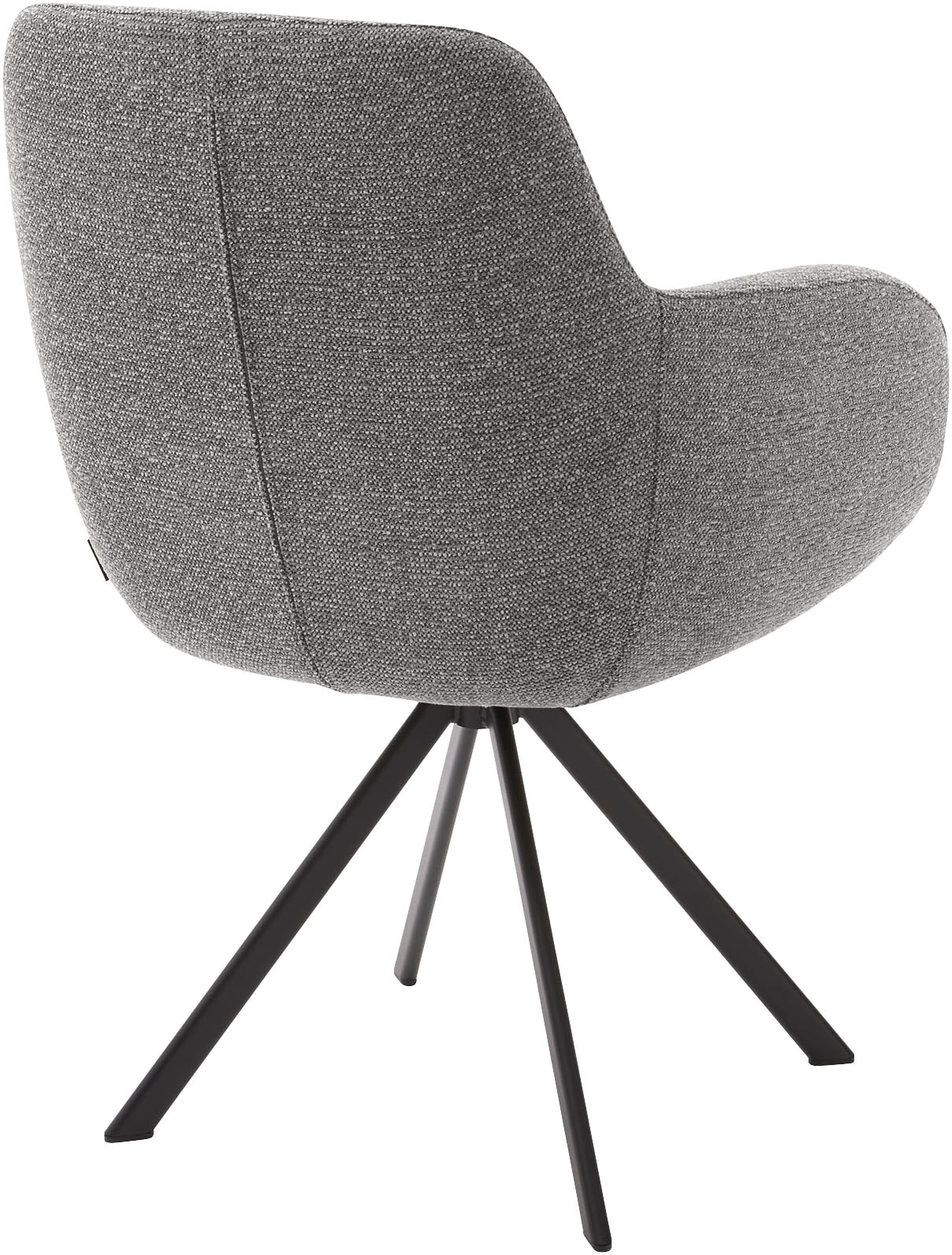 Musterring Esszimmerstuhl »Tavia«, (Set), 2 St., Chenille, Stativgestell Eisen schwarz, Drehfunktion optional, diverse Farben