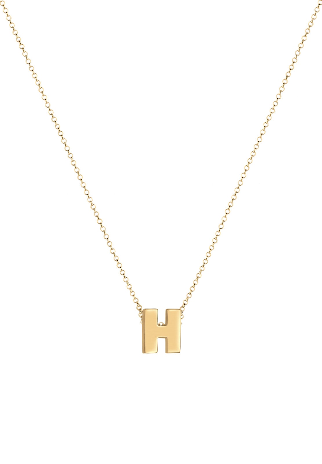 Elli Kette mit Anhänger »Buchstabe H Initialen 925 Sterling Silber«