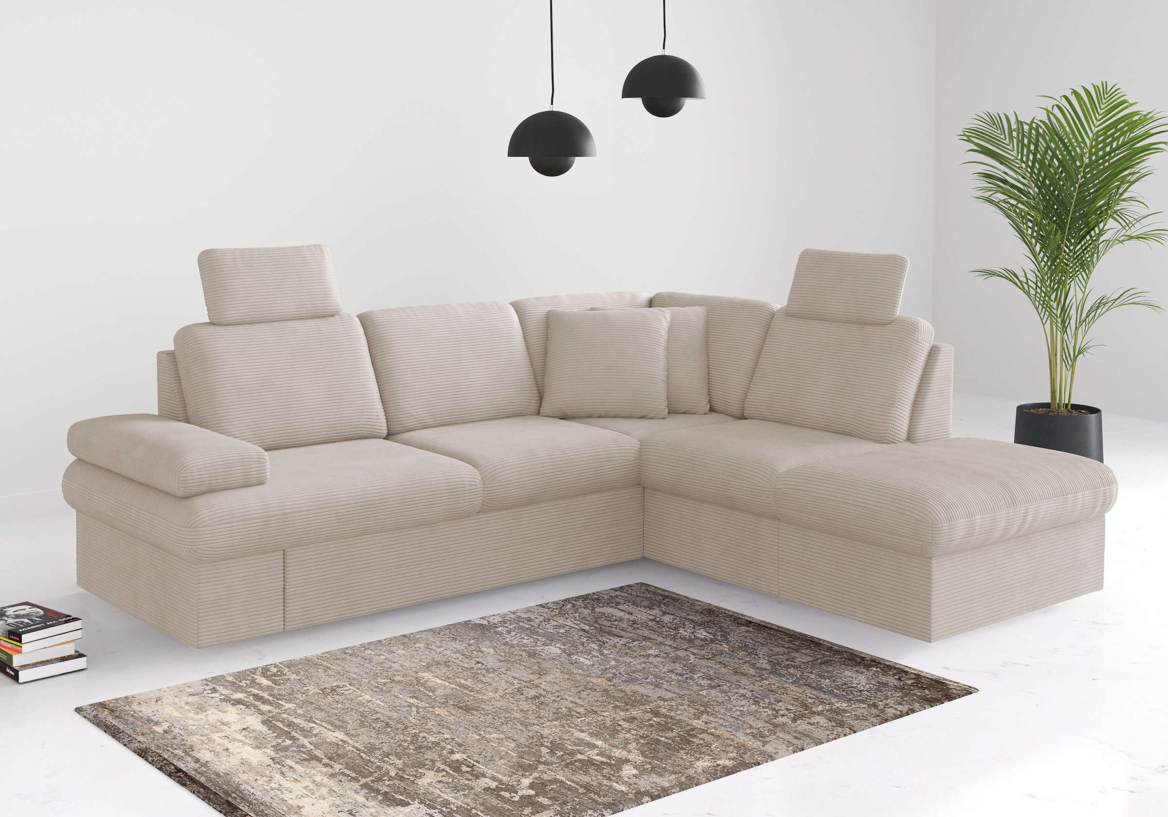 sit&more Ecksofa »Moreno«, mit Armteilverstellung,wahlweise mit Bettfunktio günstig online kaufen