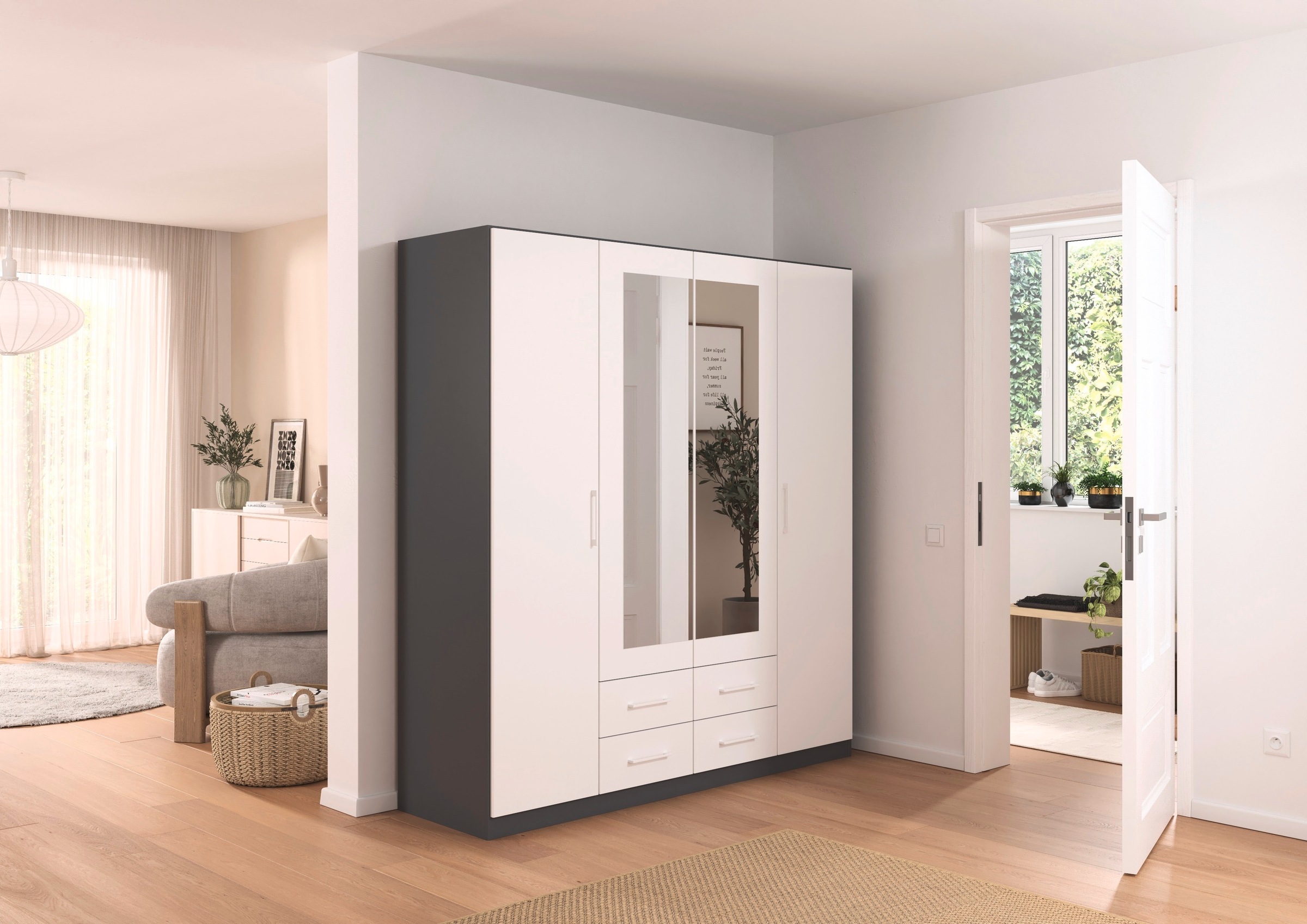rauch Drehtürenschrank »Kleiderschrank Schrank Garderobe KREFELD optional m günstig online kaufen