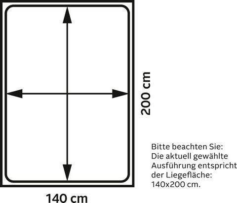 Home affaire Bett »Florenz«, aus FSC®-zertifiziertem Holzwerkstoff, in 3 Breiten