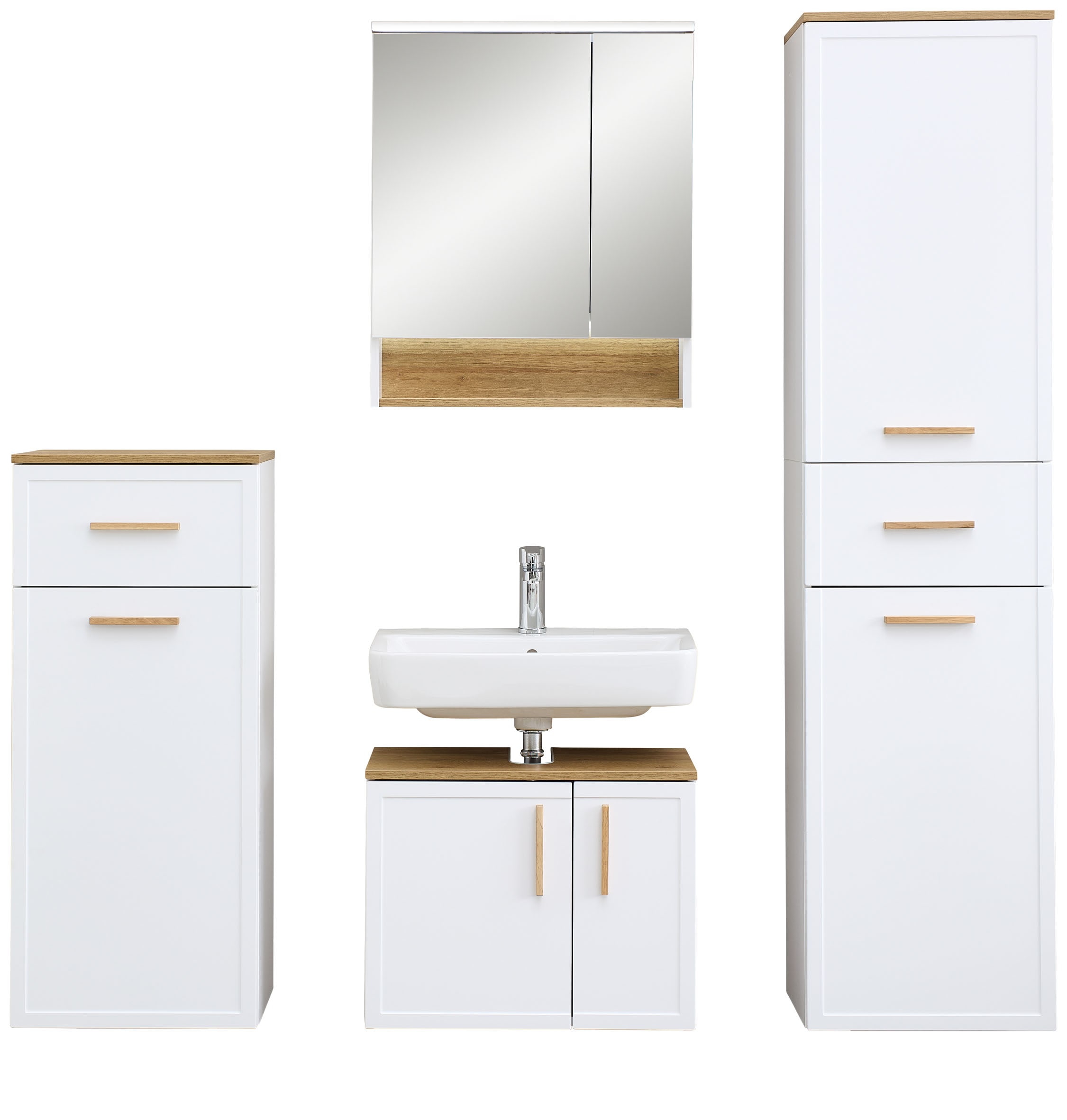 Saphir Badmöbel-Set »4-teilig, mit Soft-Close Türen« Set, 5 Stk. tlg.
