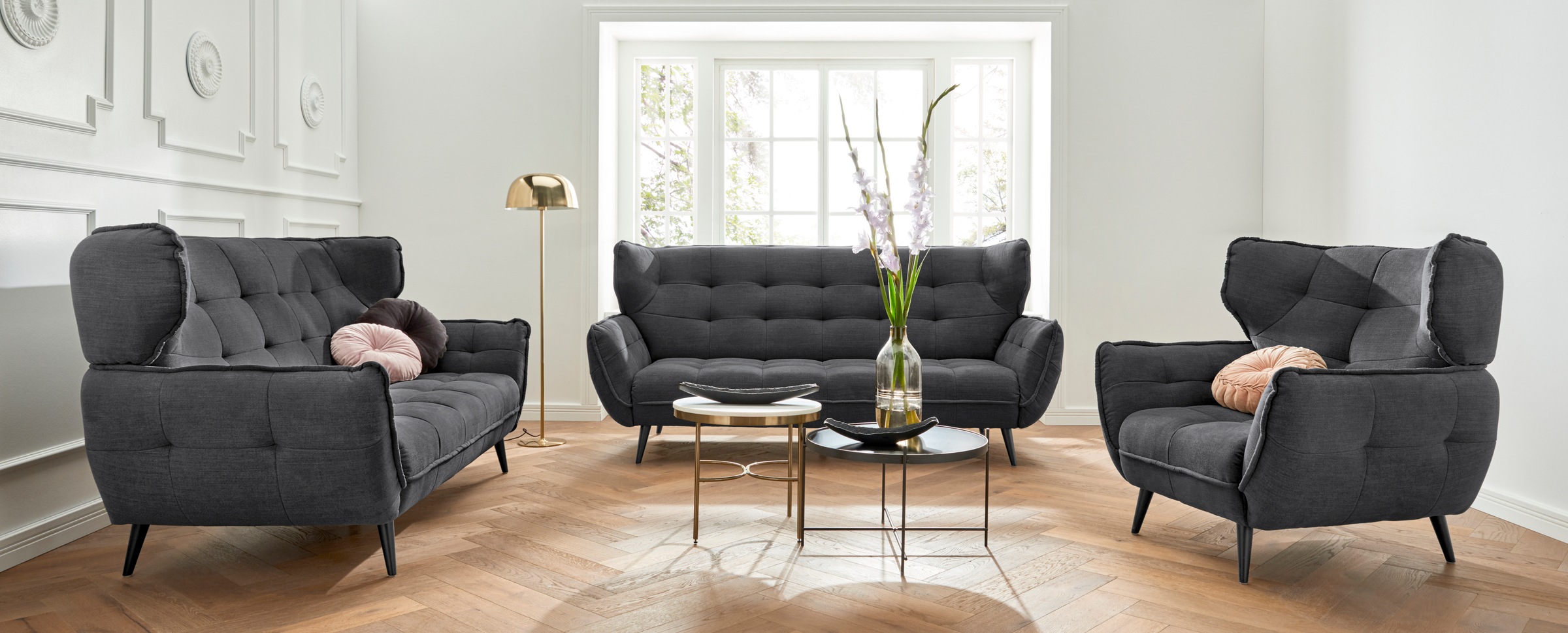 Leonique 2-Sitzer »Ariana«, Big-Sofa bzw. stylischer Hochlehner