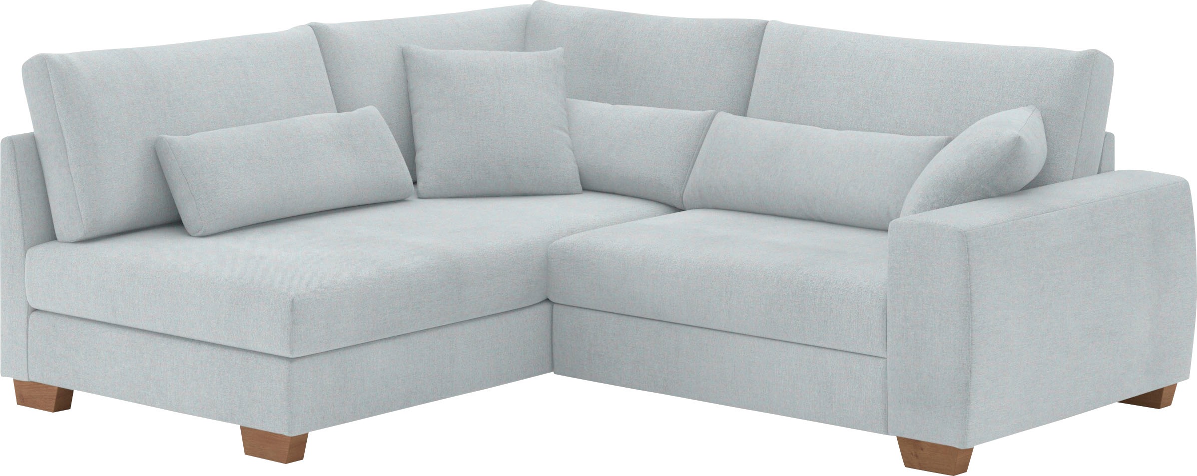 Mr. Couch Ecksofa »Hilla L-Form« Mit Federkern, wahlweise mit Bettfunktion günstig online kaufen