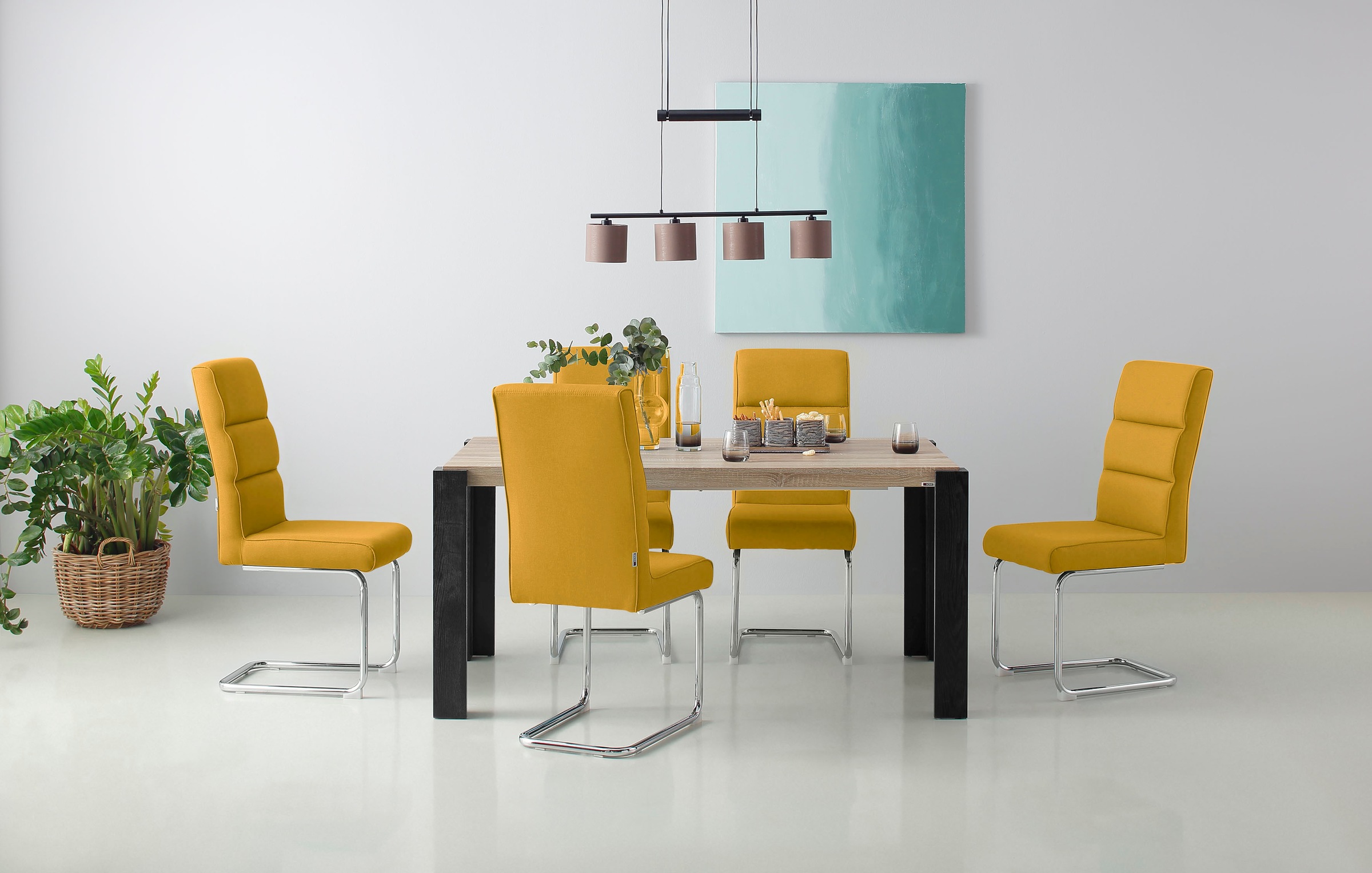 INOSIGN Freischwinger »Lano«, Webstoff, im 2er Set, Sitz gepolstert, Gestel günstig online kaufen