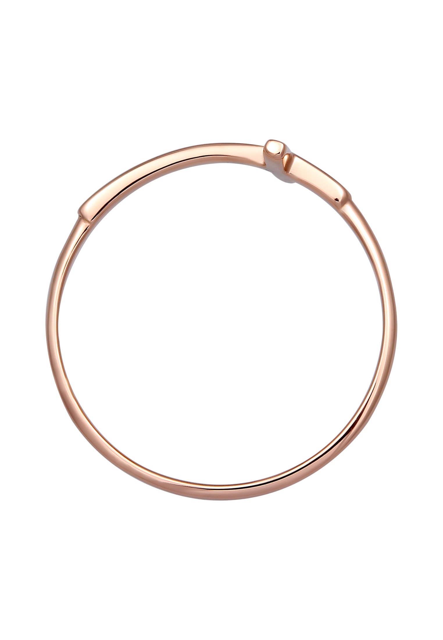 Elli Premium Fingerring »Kreuz 750 Rosegold«