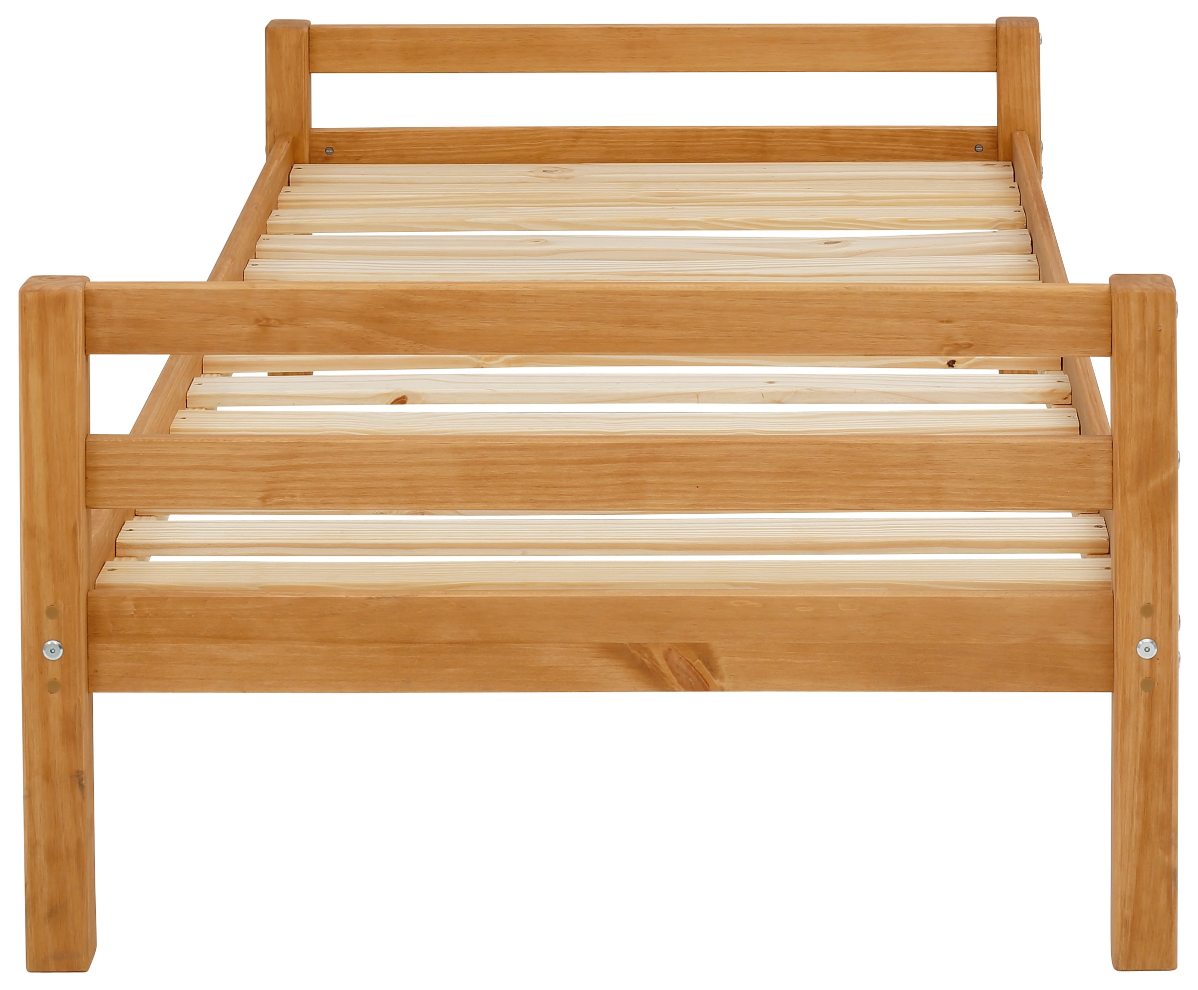 Lüttenhütt Kinderbett »Alpi«, Einzelbett aus schönem Kiefernholz, Lattenrost, Liegefläche 90x200 cm