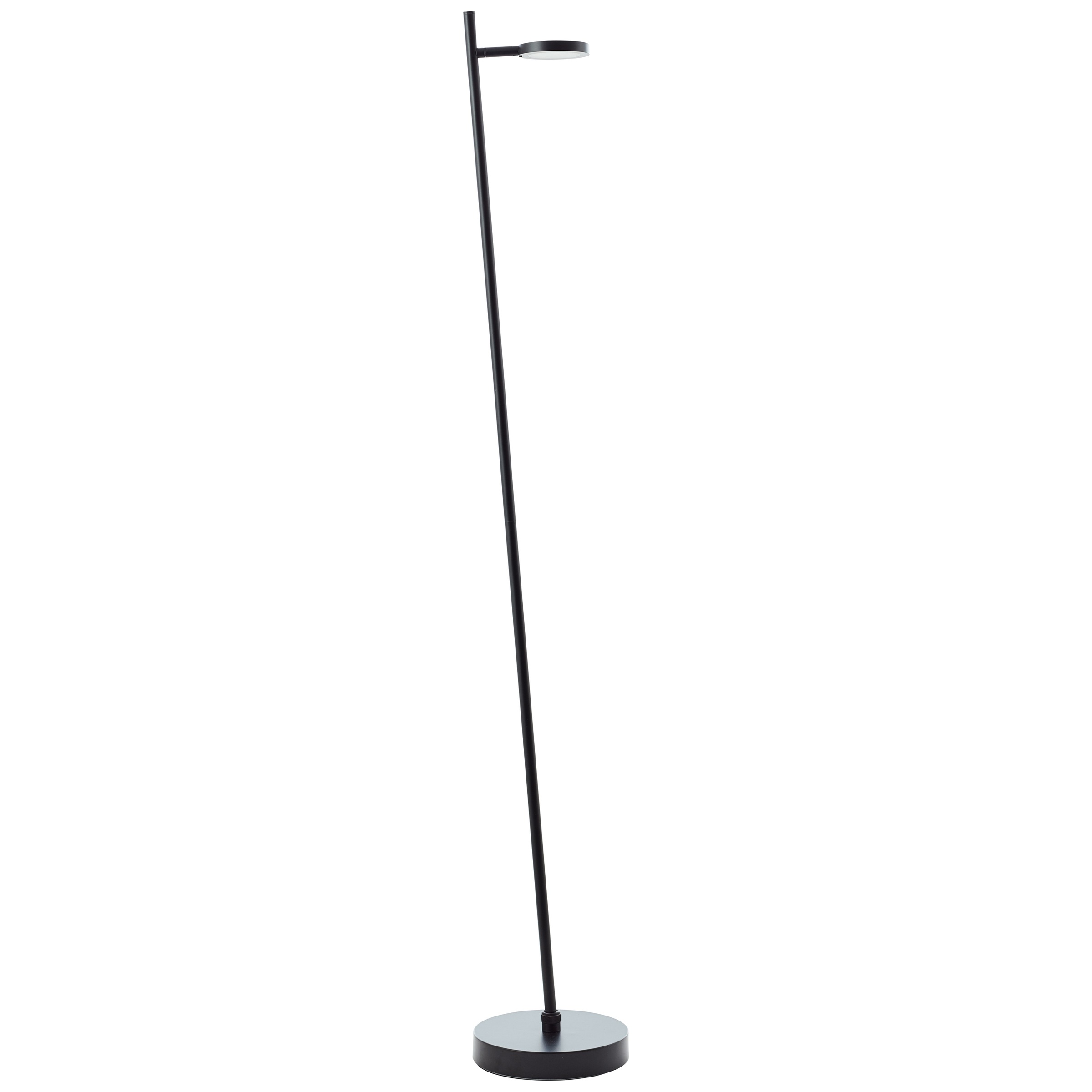BRILLIANT LED Stehlampe »Pesso« 1 Stk. Warmweiß 135 x 25 x 20 cm, 600 lm, 3000 K, 3-Stufen dimmbar, schwenkbar, Metall schwarz