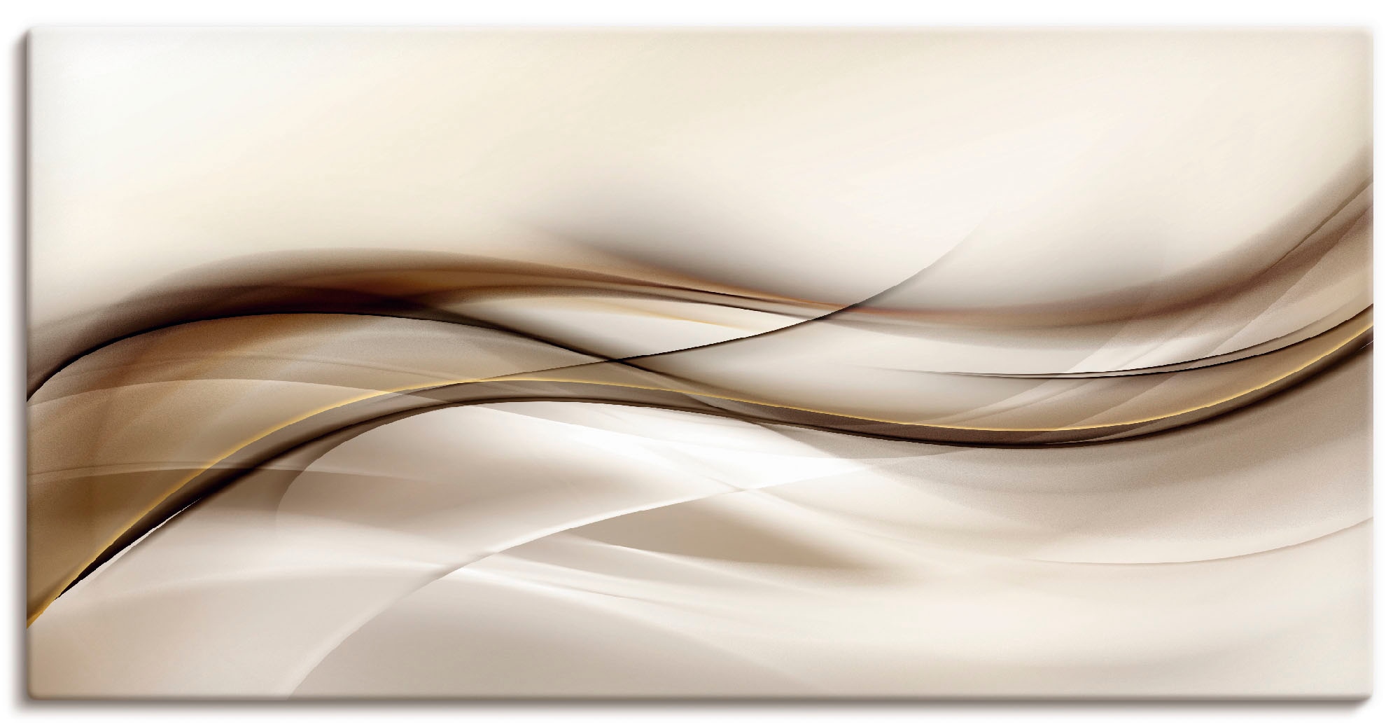 Artland Wandbild »Braune abstrakte Rechnung Muster, Größen Leinwandbild, (1 oder St.), kaufen versch. als in Welle«, auf Poster Alubild, Wandaufkleber