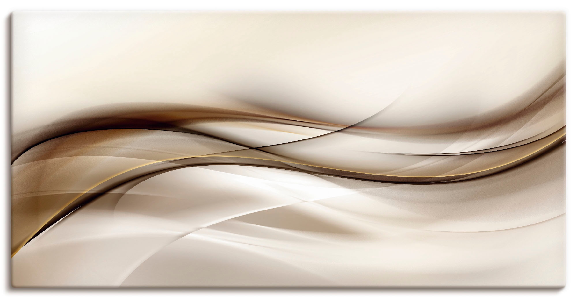 Artland Wandbild »Braune abstrakte Welle«, Muster, (1 St.), als Alubild, Ou günstig online kaufen