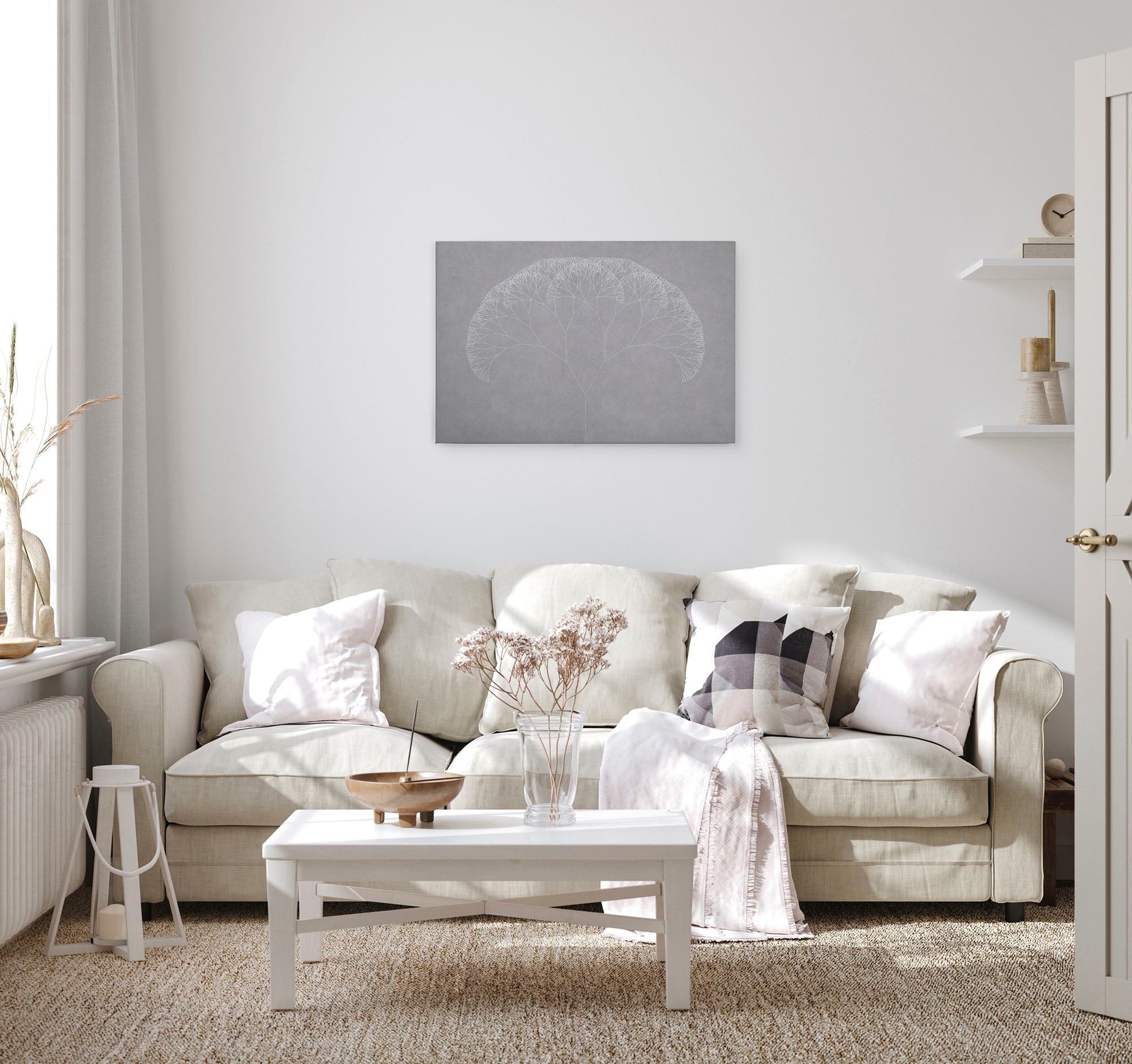 A.S. Création Leinwandbild »trees 4«, Kunst-Abstrakt-Kinder, (1 St.), Keilrahmen Bild Baum Grafisch Leinwand-Bild Wohnzimmer modern Wandbild