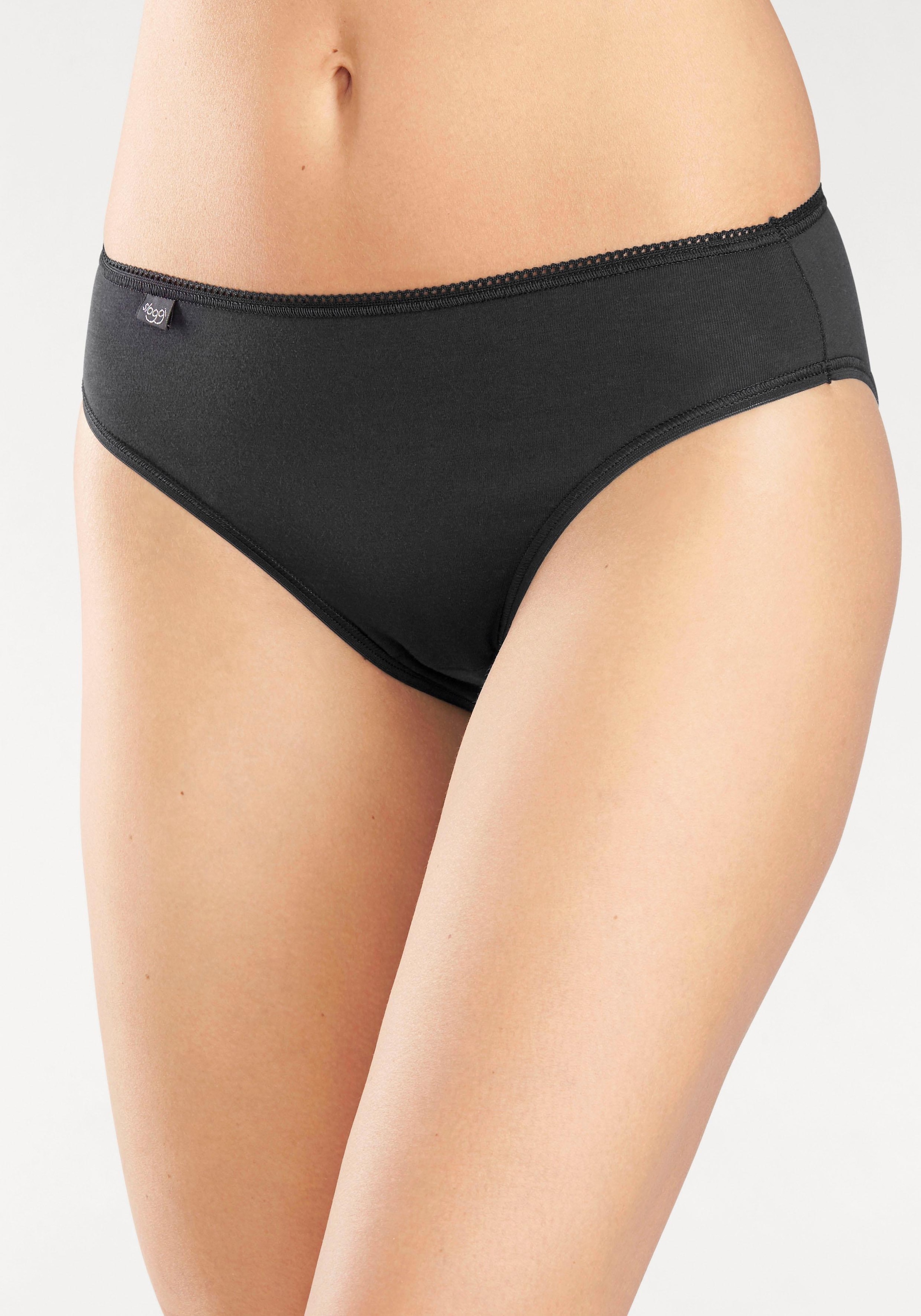 sloggi Jazz-Pants Slips »24/7 Cotton Tai C3P«, (3er Pack), Elastikbund mit Spitze, Flache Nähte