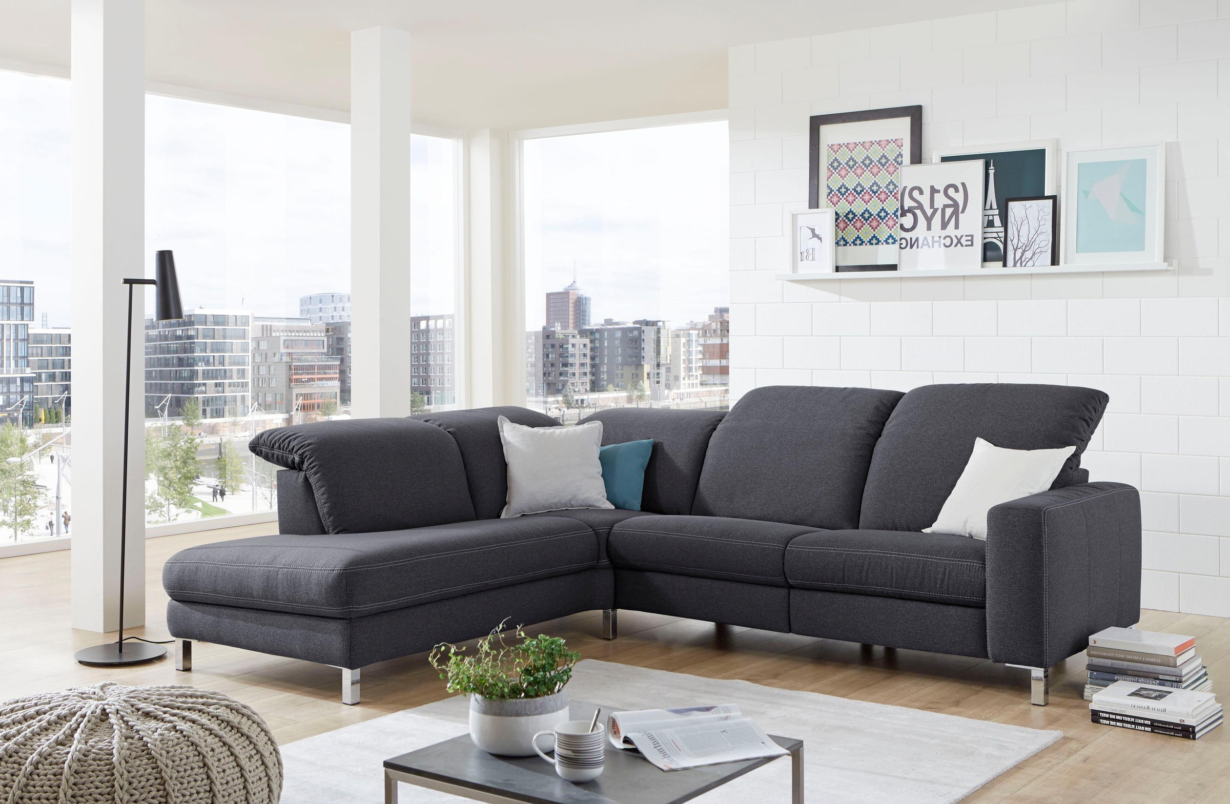 3C Candy Ecksofa »Homely bequem und komfortabel, mit verstellbaren Kopfteil günstig online kaufen