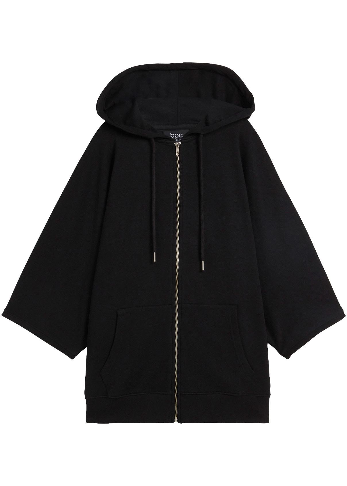 bonprix Sweatjacke Oversize-Passform, mit Kapuze, aus Baumwolle