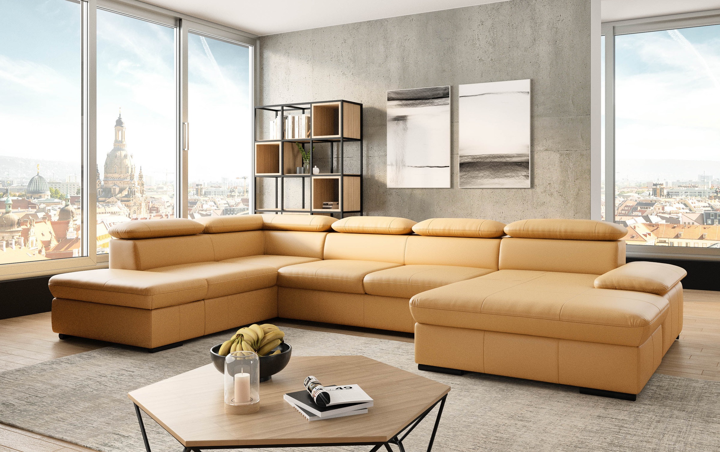 sit&more Wohnlandschaft »Alcudia U-Form«, wahlweise mit Bettfunktion