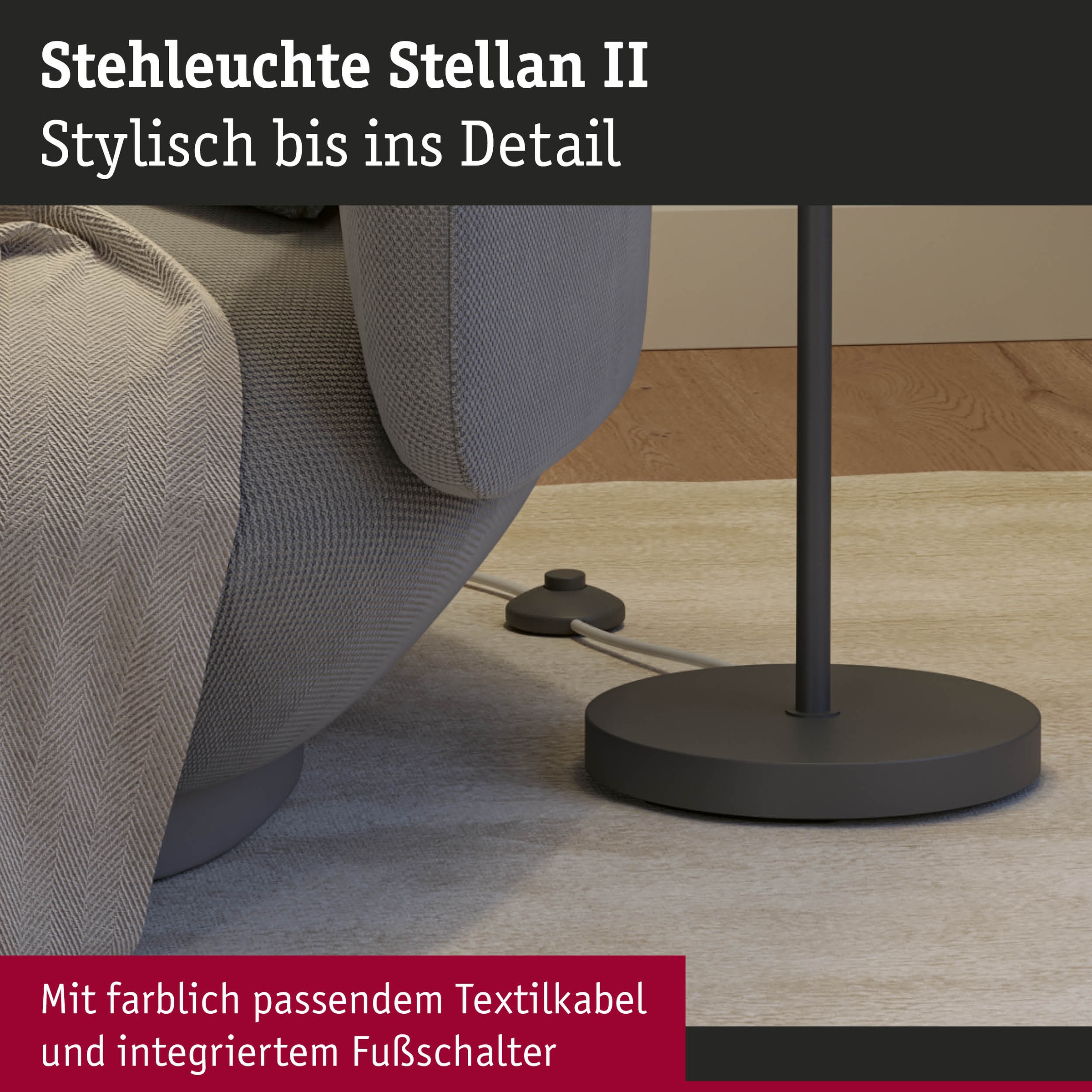 Paulmann Stehlampe »Stellan II max.1x20W E27 230V« E27 1 Stk. Dimmbar