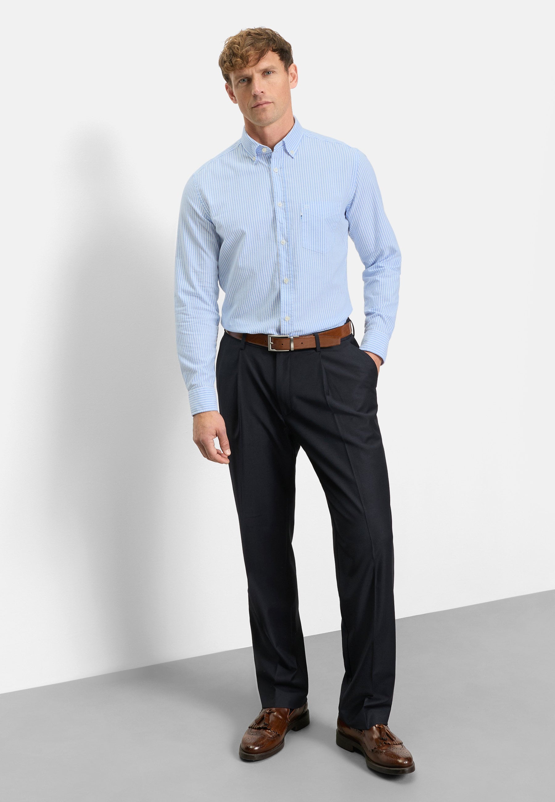 OLYMP Langarmhemd »OLYMP Casual, regular fit, Freizeithemd, Button-down«