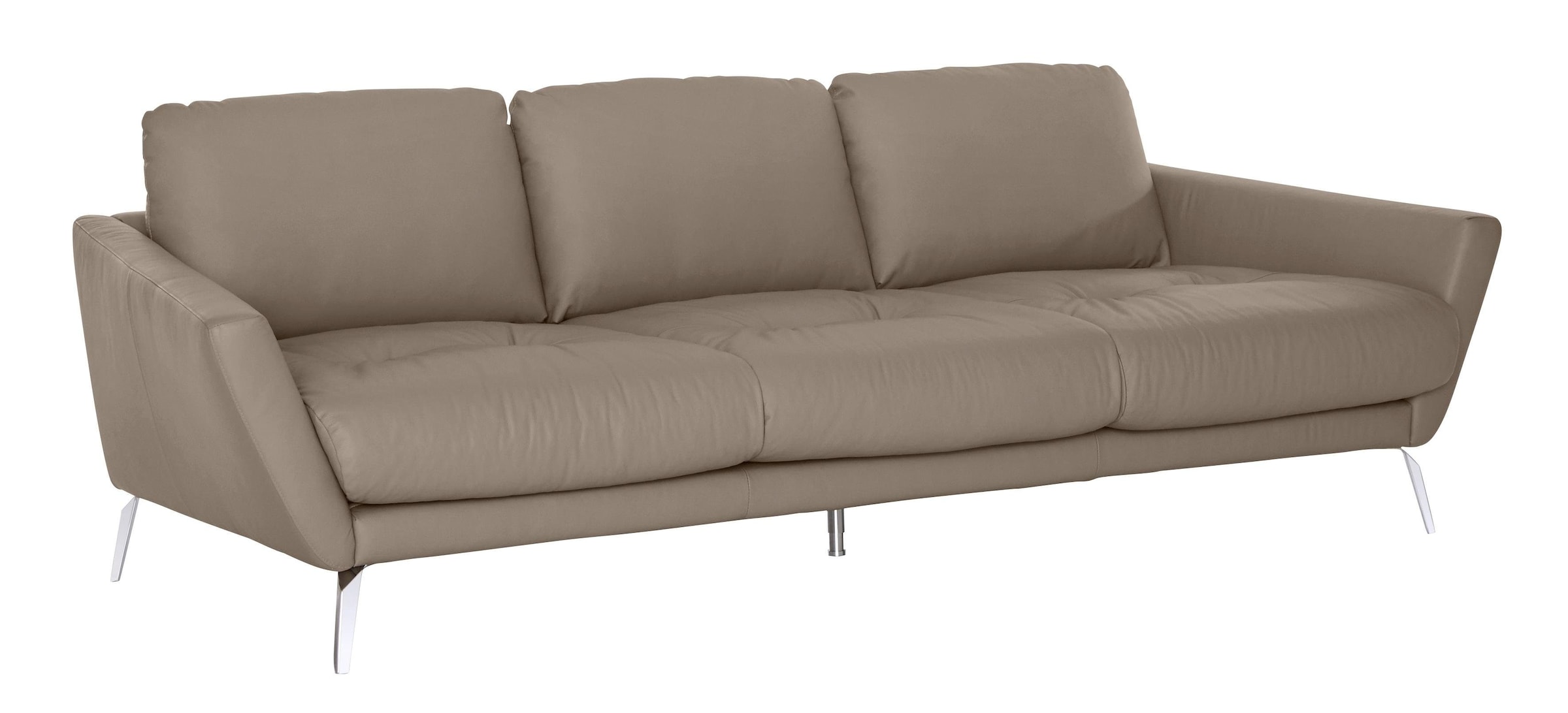 W.SCHILLIG Big-Sofa »softy«, mit dekorativer Heftung im Sitz, Füße Chrom glänzend