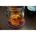 Contento Whiskyglas, (Set, 4 tlg., 2 Whiskygläser und 2 Untersetzer), Flamingo, 400 ml, 2 Gläser, 2 Untersetzer