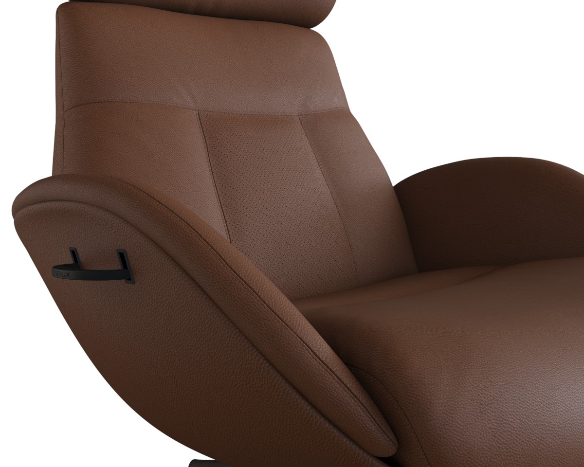 FLEXLUX Relaxsessel »Relaxchairs Elegant«, Premium Komfort, Rücken- & Kopfteilverstellung, drehbar, Fuß schwarz