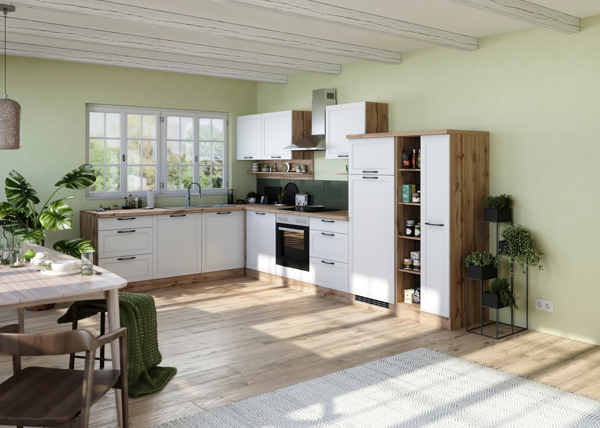 KOCHSTATION Winkelküche »KS-Lana«, Stellbreite 240/360 cm, wahlweise mit oder ohne E-Geräte