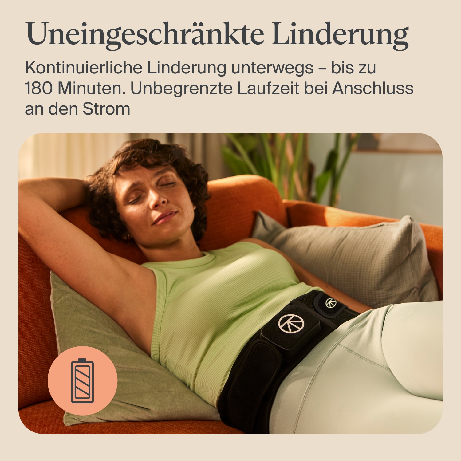 Therabody Wärmegürtel »ThermBack LED Therapiebandage mit Ferninfrarot, LED, Wärme, Vibration« Lindert Rückenschmerzen, fördert Erholung & steigert Beweglichkeit