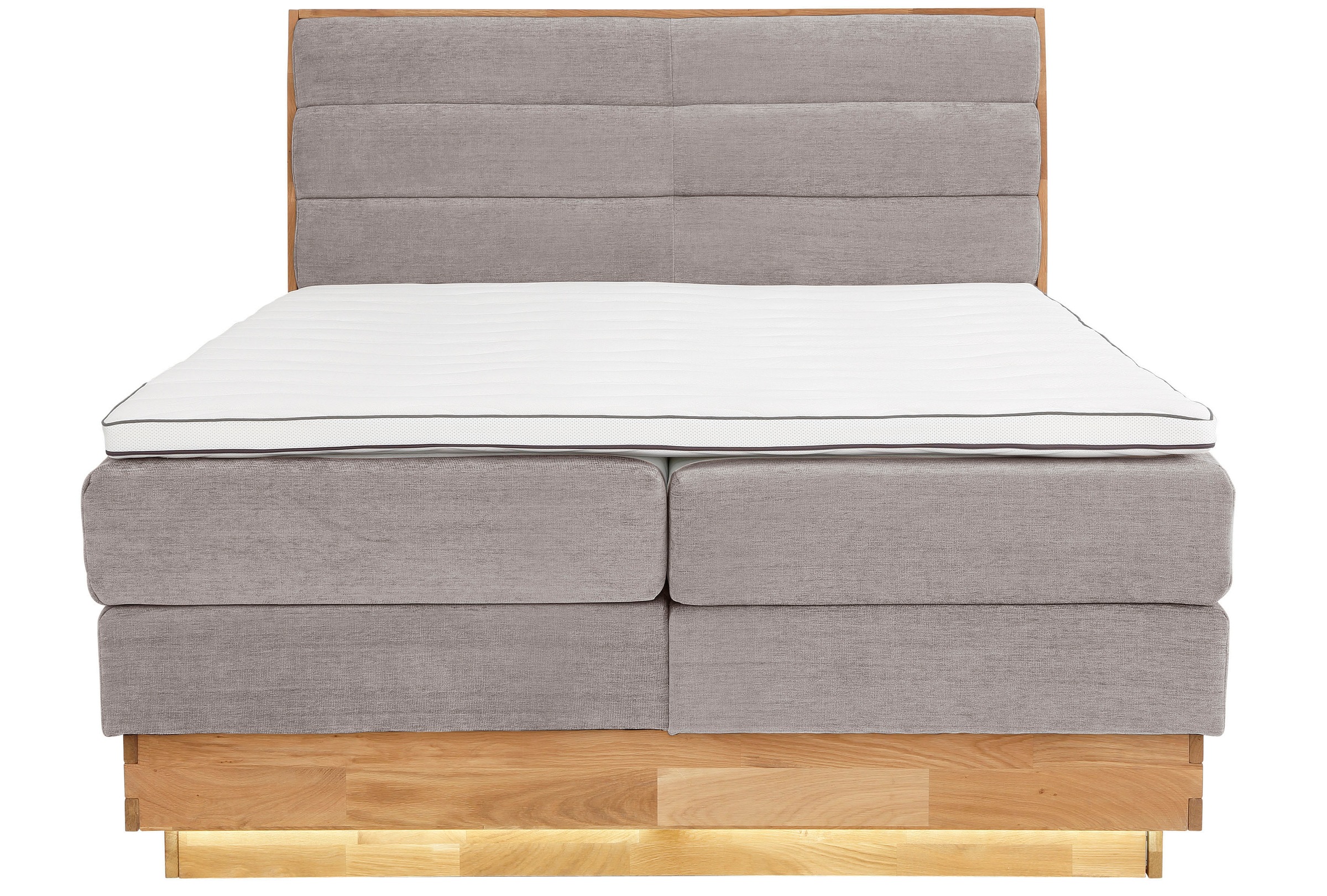 OTTO products Boxspringbett, LED-Beleuchtung, mit zertifizierten, recycelten Bezugsstoffen