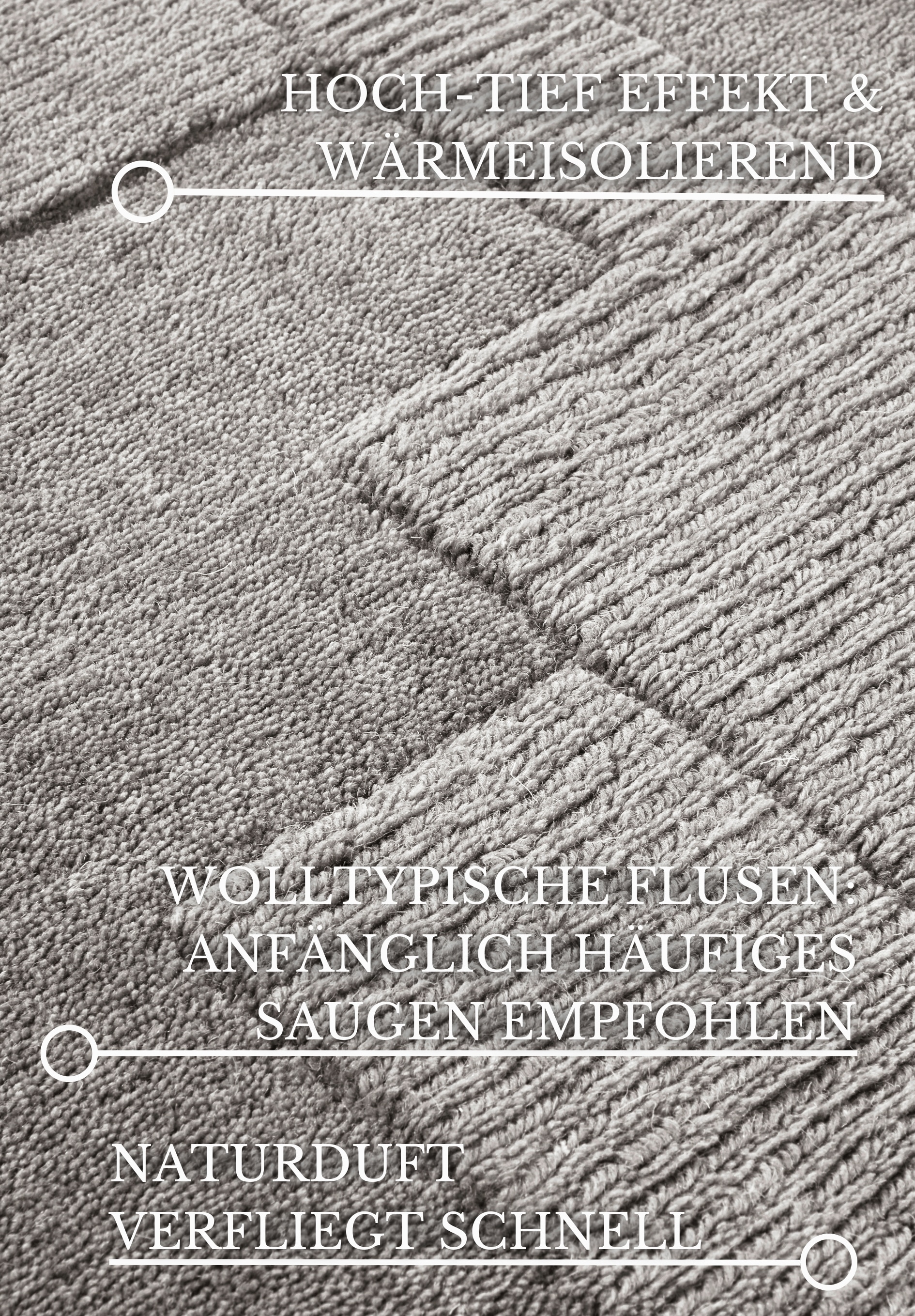 Villeroy & Boch Wollteppich »Wilhelmine«, rechteckig, 10 mm Höhe, Läufer, handgewebt, Wolle, Natur, Wohnzimmer, Geometrie, Boho