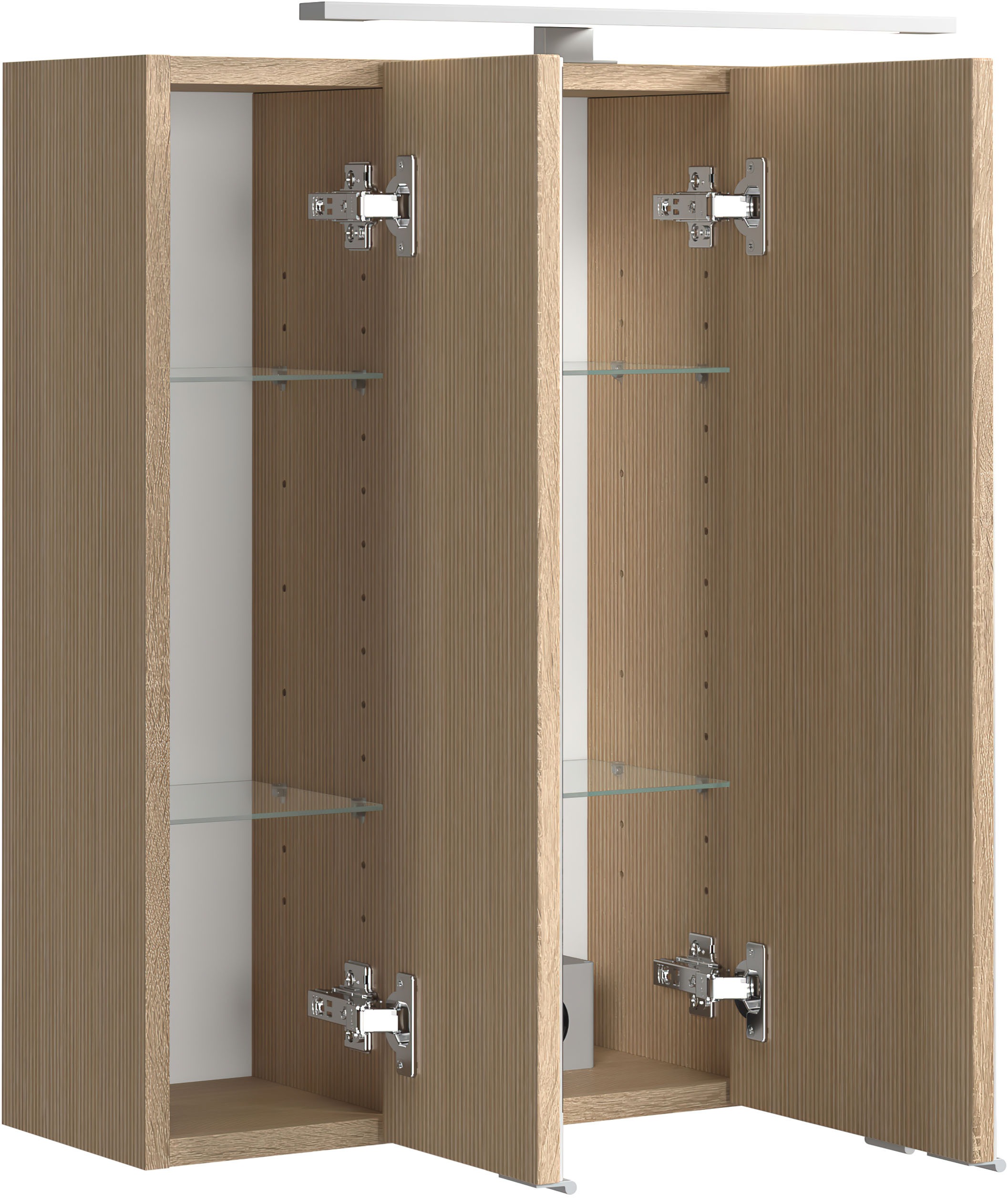 welltime Badmöbel-Set »Set 90 cm breit, Badmöbel mit LED-Beleuchtung«, Held Möbel, 3tlg. Unterbecken-Set, Eixo