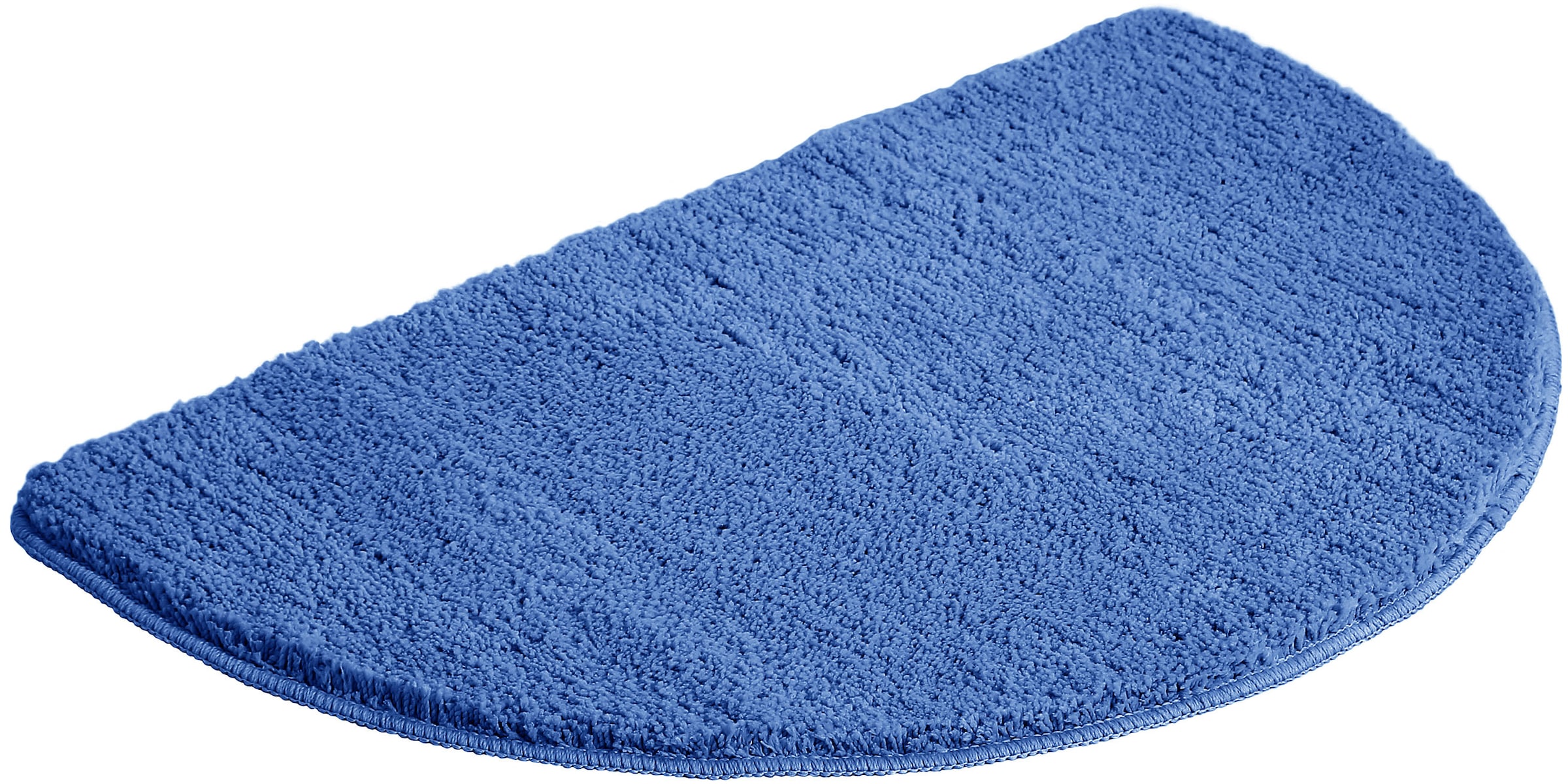 my home Badematte »Inga, Badezimmer Teppich, Badvorleger«, rutschhemmend beschichtet, schnell trocknend-strapazierfähig-fußbodenheizungsgeeignet, Badteppich, unifarben, weich, als halbrund und rechteckig erhältlich