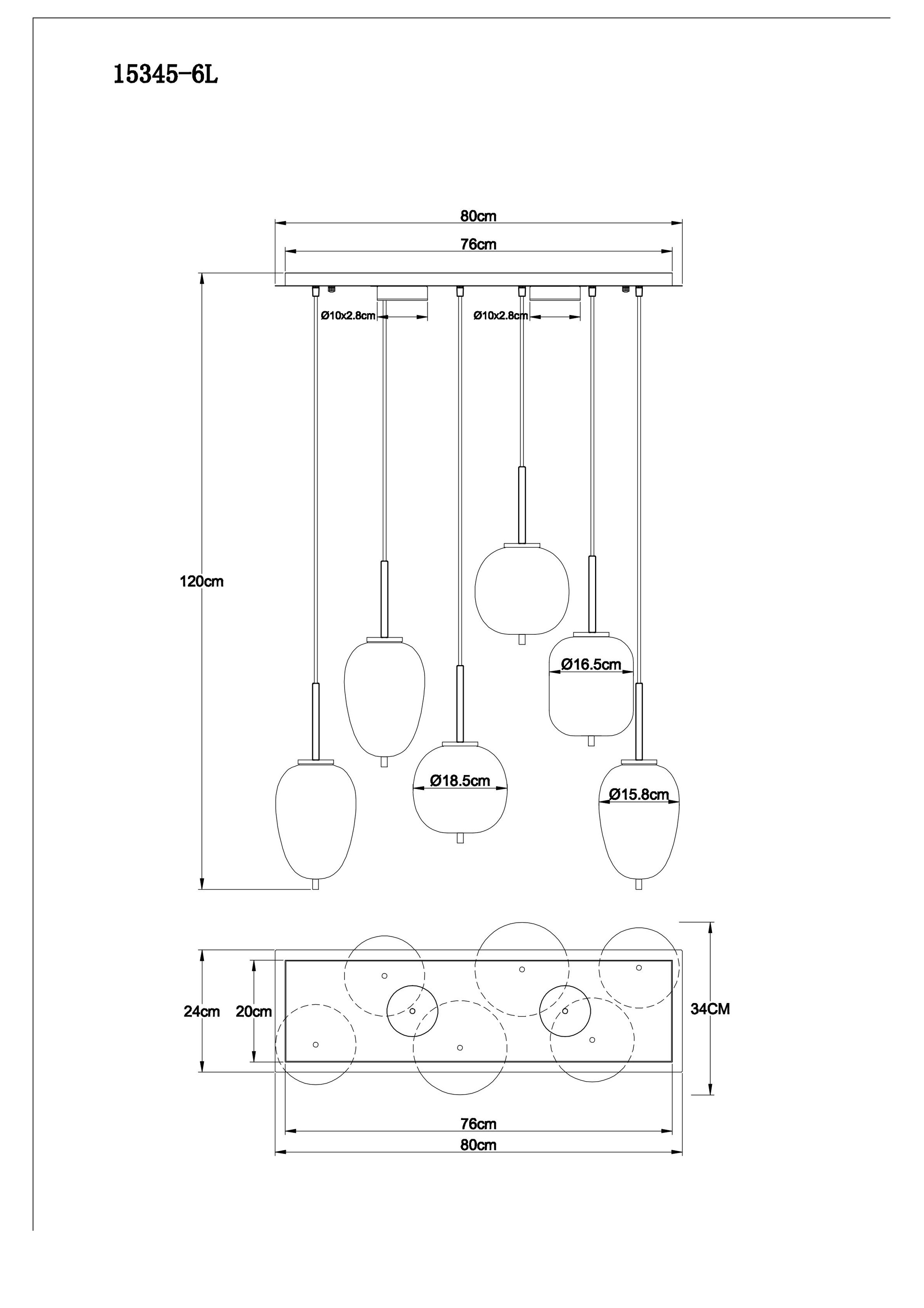 GLOBO LIGHTING Hängeleuchte »BLACKY«, Leuchtmittel E14 | ohne Leuchtmittel, Hängelampe/Pendelleuchte/Glas rauchfarben/unterschiedliche Gläser