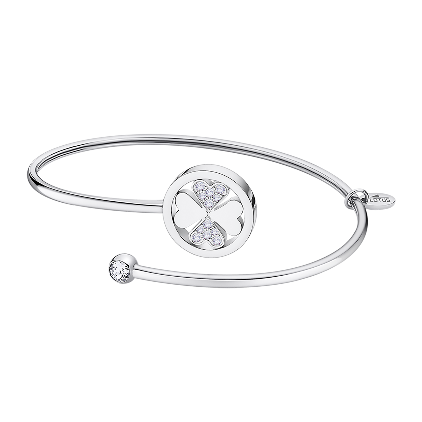 Lotus Armspange »Essentials - Kleeblatt« mit Glasstein