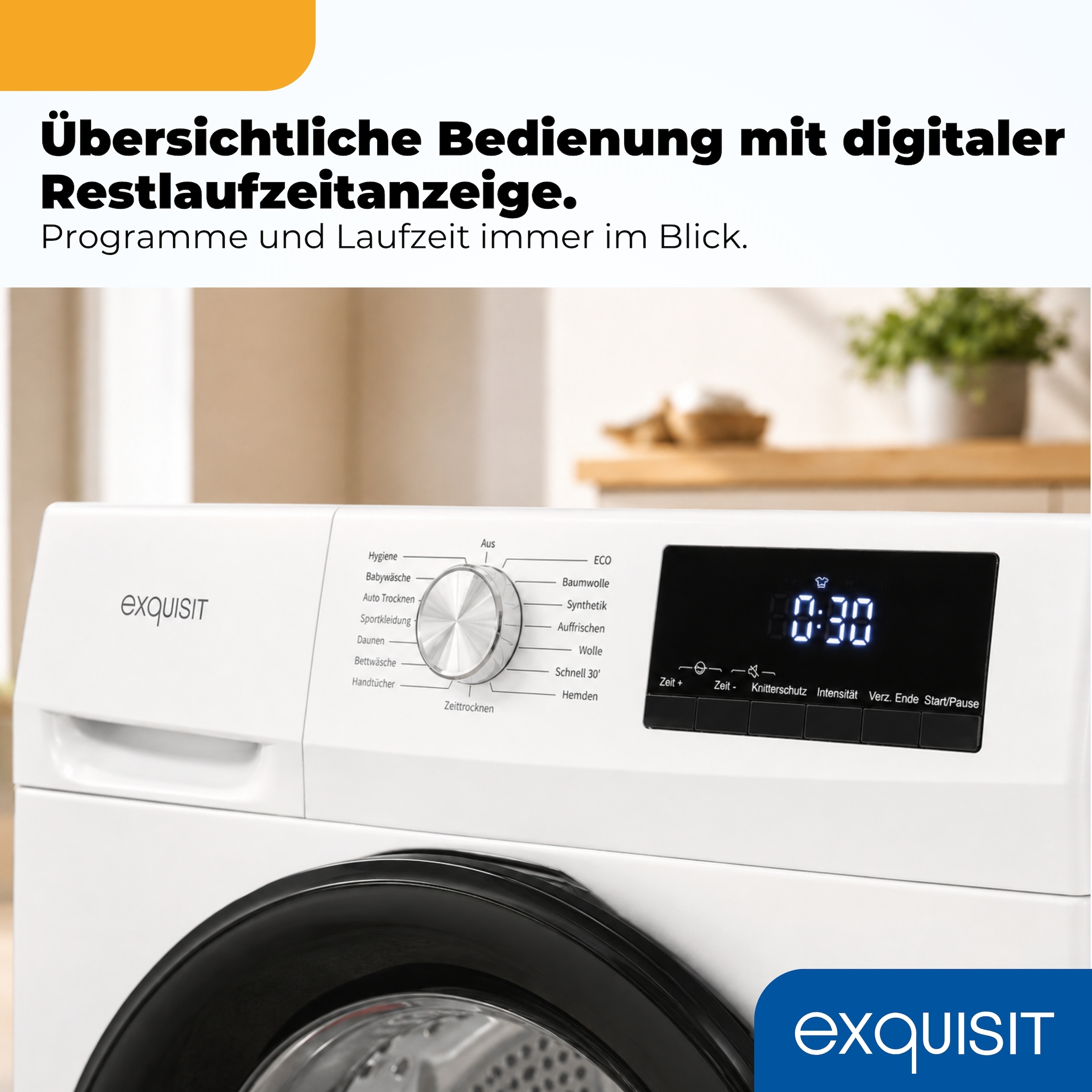 exquisit Wärmepumpentrockner »TWP703-010D« Wärmepumpentechnologie für weniger Energieverbrauch, sehr sparsam