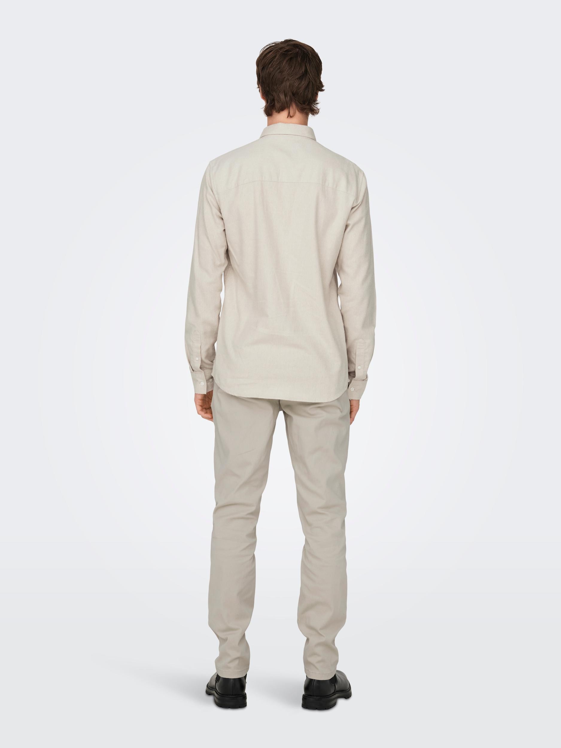 ONLY & SONS Langarmhemd »ONSGUDMUND SLIM 1-PKT SOLID SHIRT NOOS«