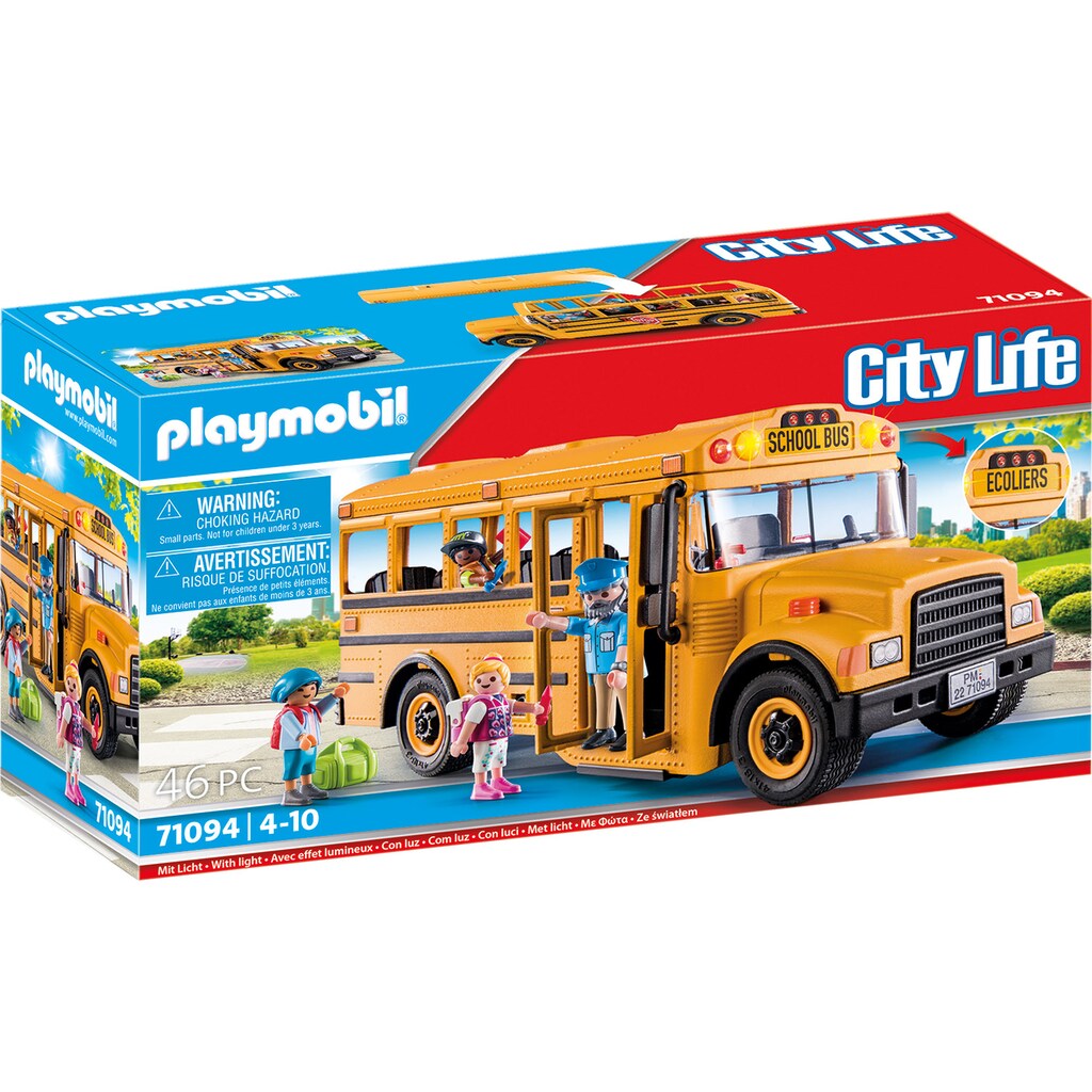 Playmobil® Konstruktions-Spielset »US Schulbus (71094), City Life«, (46 St.), mit Lichteffekten; Made in Europe