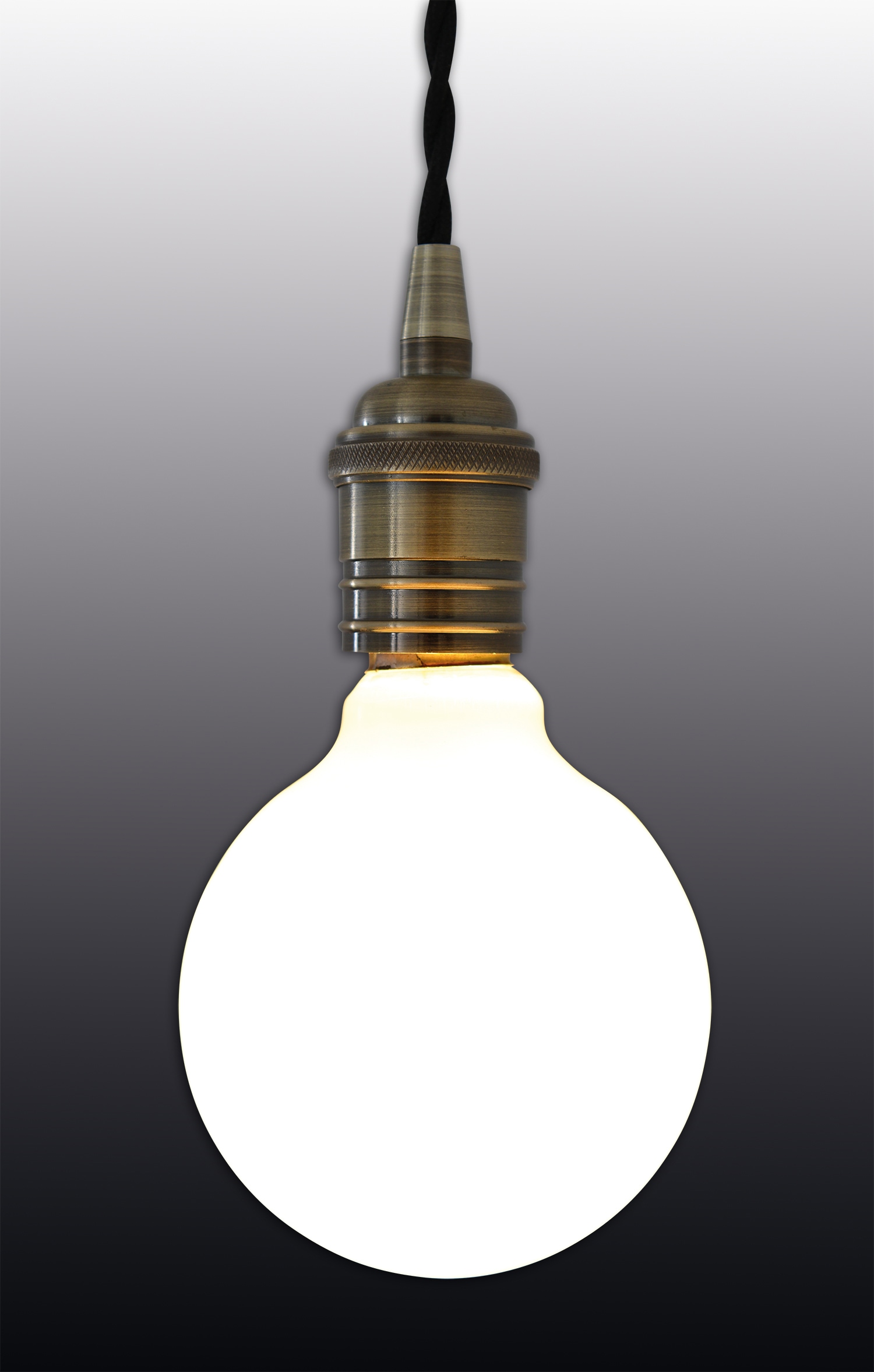 näve LED Pendelleuchte »Regia«, 1 flammig, Leuchtmittel E27 | LED wechselbar, E27 max. 40W, Metall/Textil, Farbe: messing, d: 10cm, h: 154,6cm