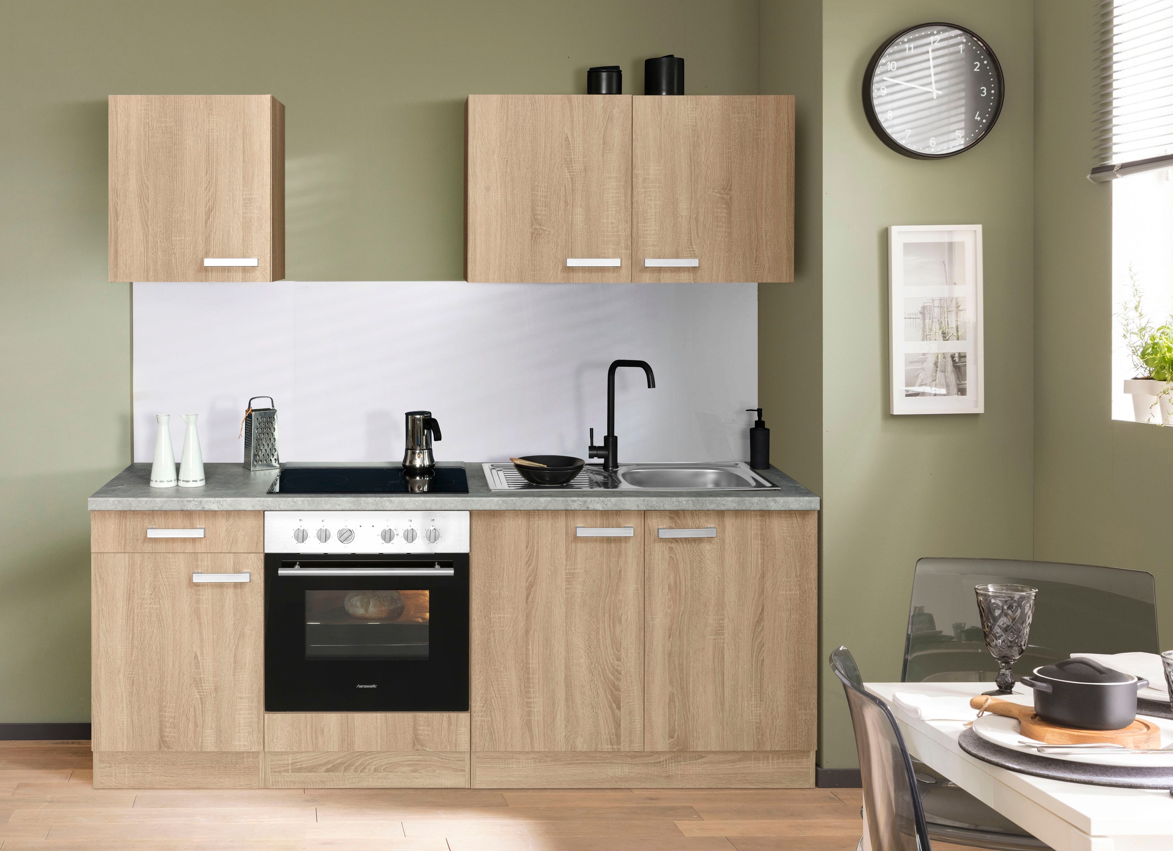 OPTIFIT Küchenzeile »Leer Breite 210 cm« mit Hanseatic-Geräten, wahlweise m günstig online kaufen