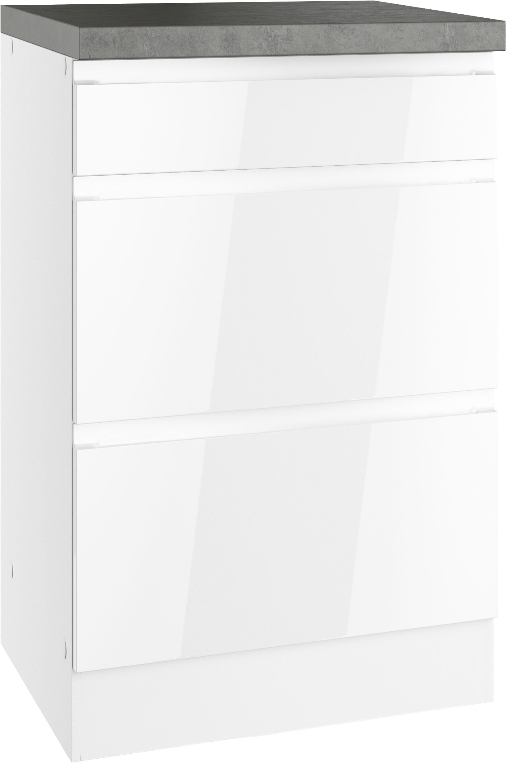 KOCHSTATION Unterschrank »KS-Virginia,neu in verbesserter Ausführung« Stauraum, Softclose, mit CPL-Arbeitsplatte,  Breite 50 cm, 1 Schubkasten, 2 Auszüge, Soft-Close-Funktion