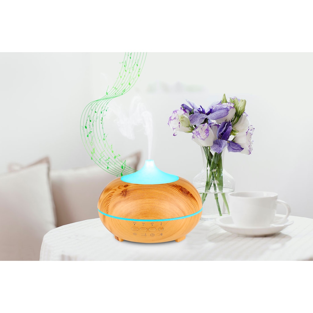 Hyrican Luftbefeuchter »PST00183 Aroma-Bluetooth Luftbefeuchter inkl. Duftölset, 7 LED-Farben«, 0,3 l Wassertank