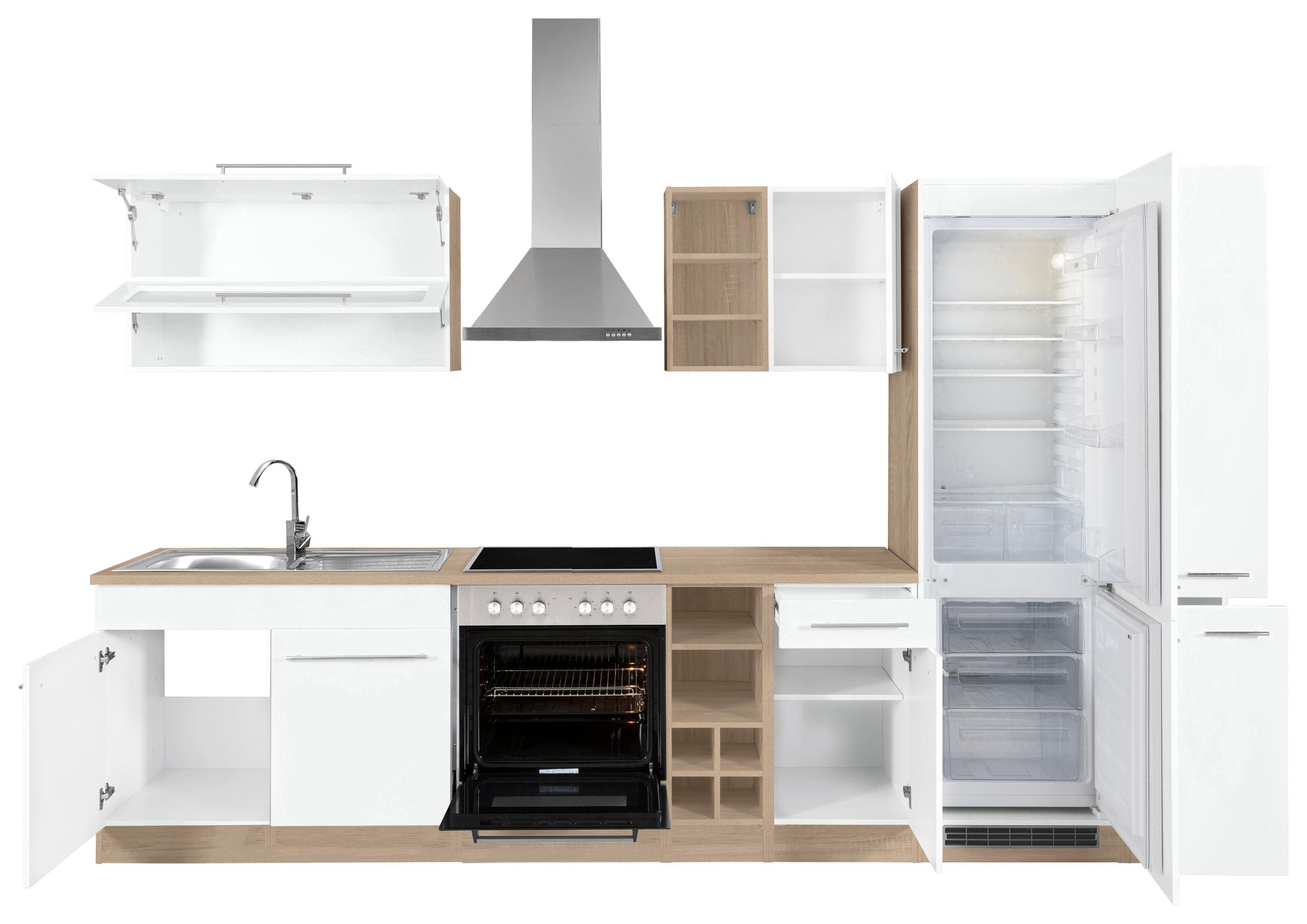 KOCHSTATION Küchenzeile »KS-Eton«, mit E-Geräten, Breite 330 cm