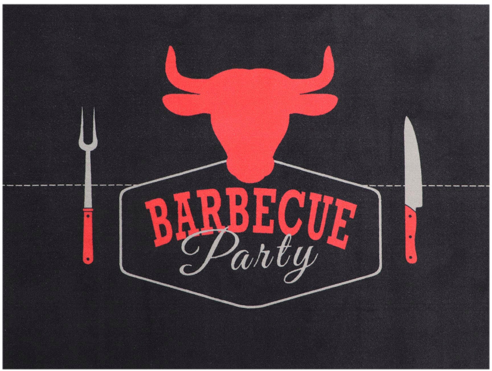 Primaflor-Ideen in Textil Fußmatte »BBQ Grillunterlage BARBECUE schwarz, Ma günstig online kaufen
