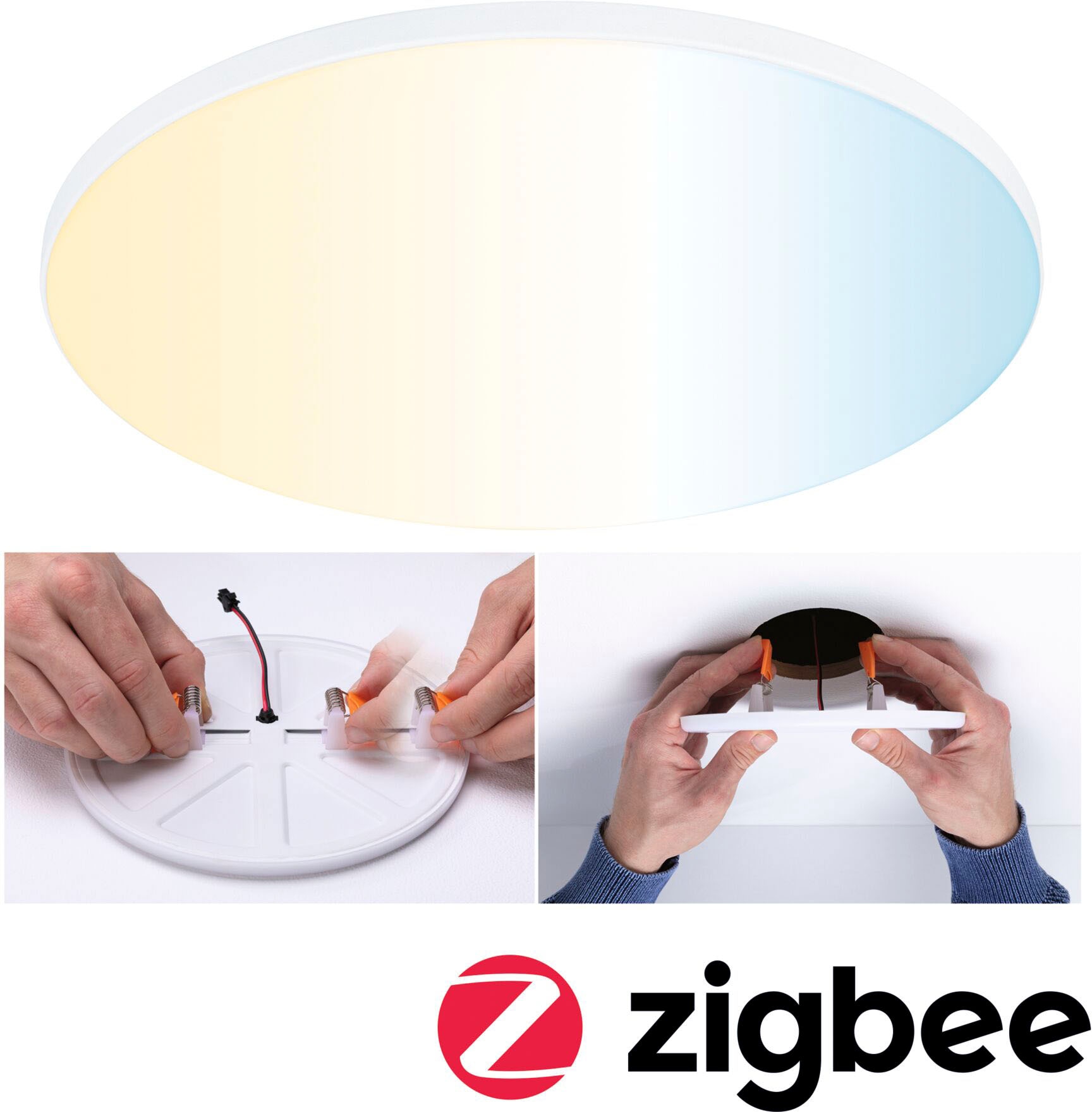 Paulmann LED Bad-Einbauleuchte »Veluna«, Schutzart IP44 spritzwassergeschützt,  Ø 20,0 cm, dimmbar, App steuerbar