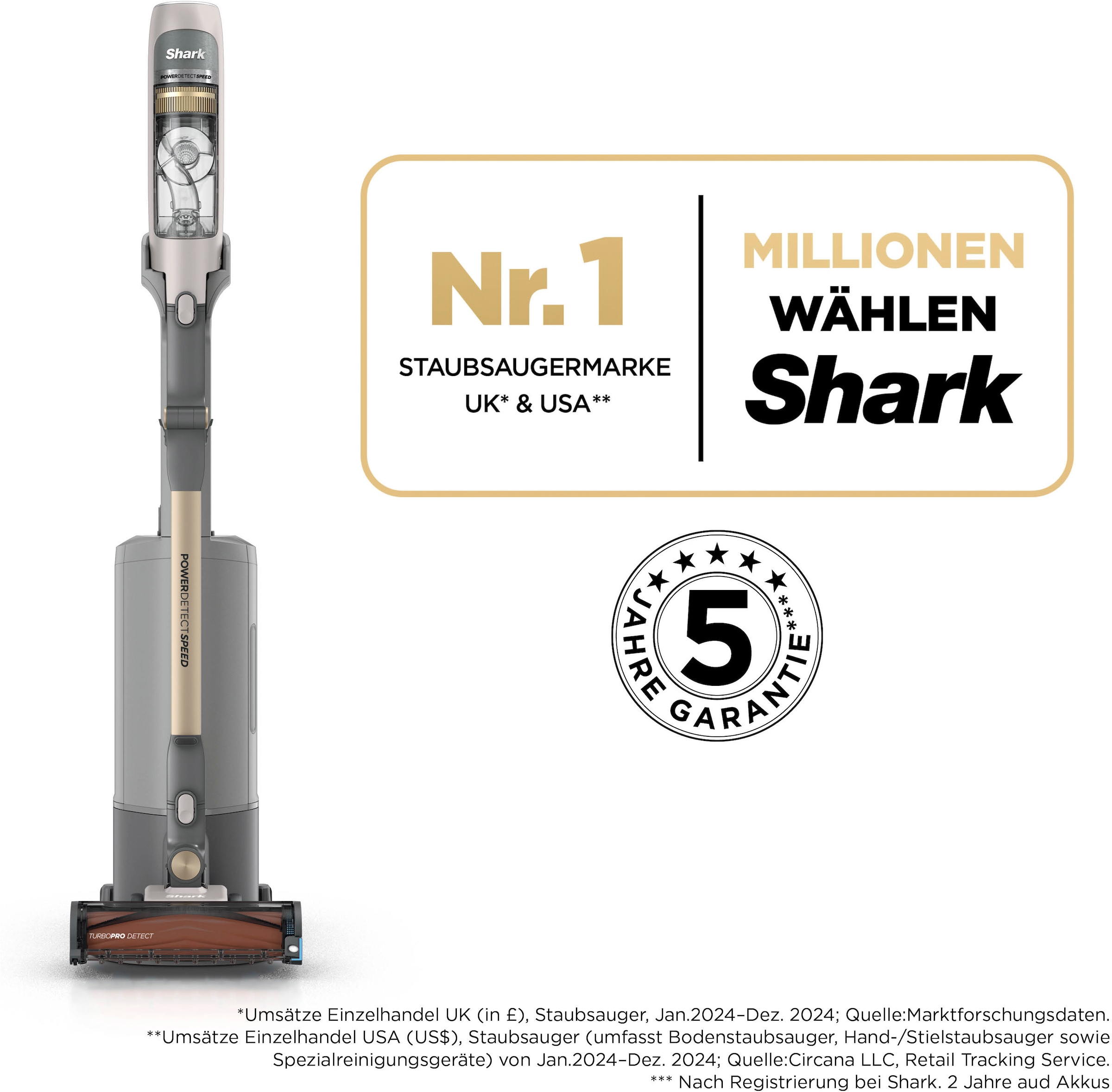 Shark Akku-Hand-und Stielstaubsauger »Shark PowerDetect Speed Luxe Collection Clean & Empty« 4 POWERDETECT-TECHNOLOGIEN, Selbstentleerende Ladestation