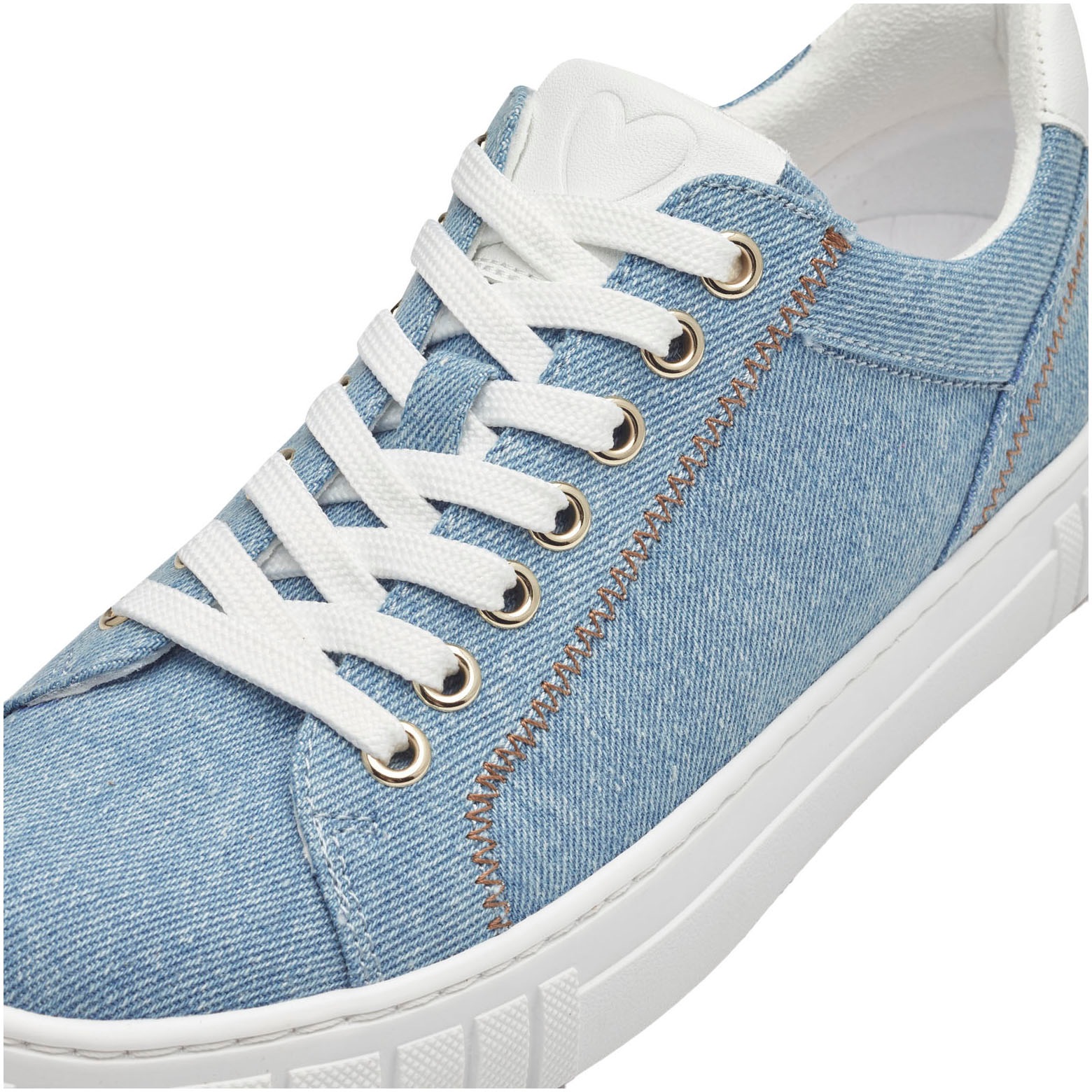 MARCO TOZZI Plateausneaker, mit trendiger Ziernaht, Freizeitschuh, Halbschuh, Schnürschuh