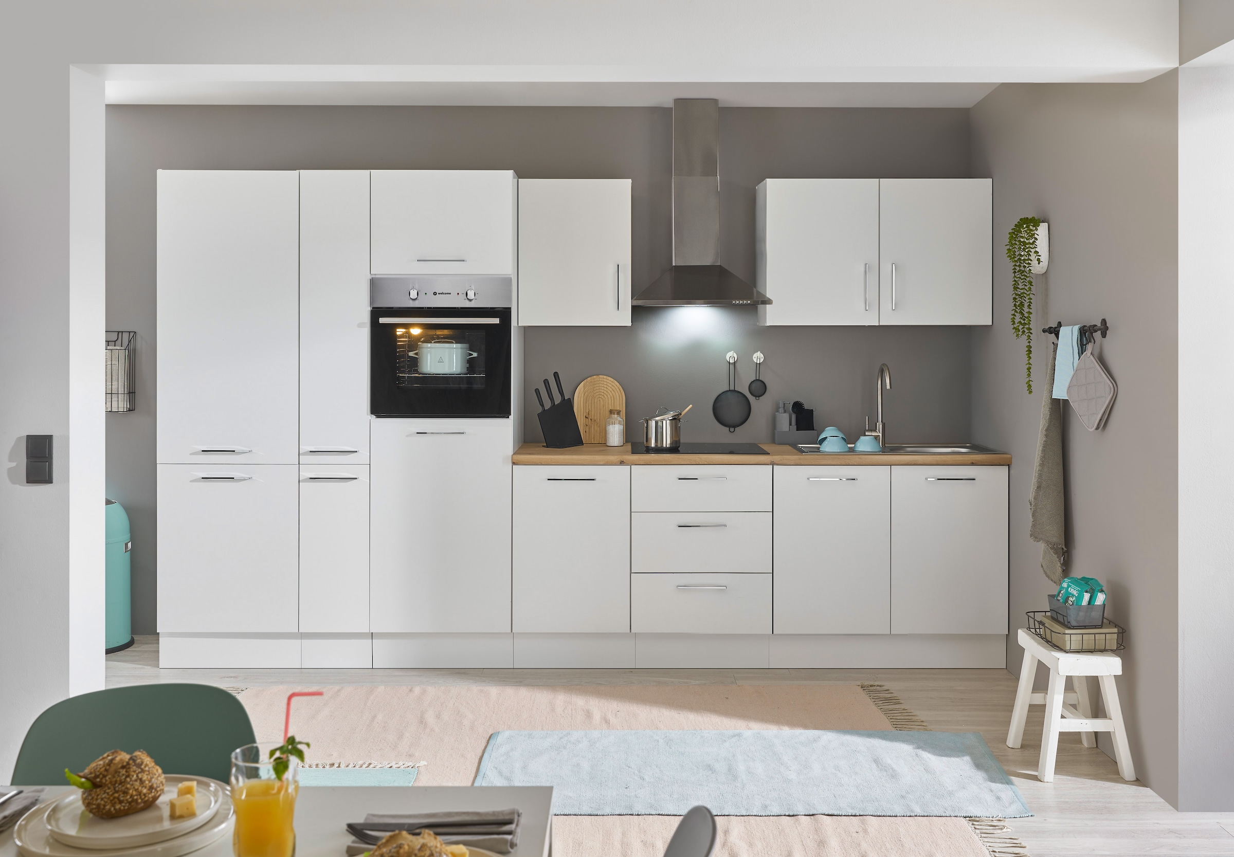 BASIC by Balculina Küchenzeile »Turin«, Breite 360 cm, wahlweise mit E-Gerä günstig online kaufen